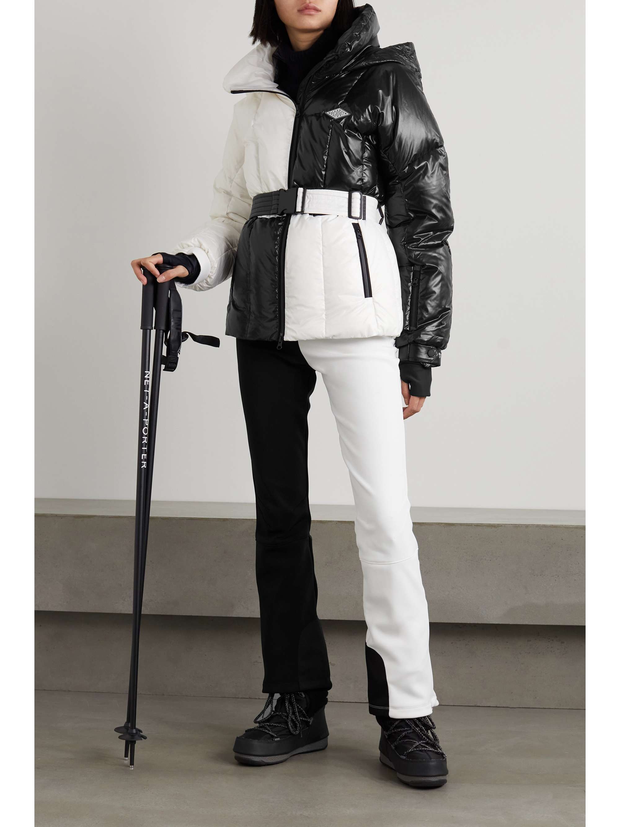 CORDOVA The Monterosa hooded belted quilted down ski jacket