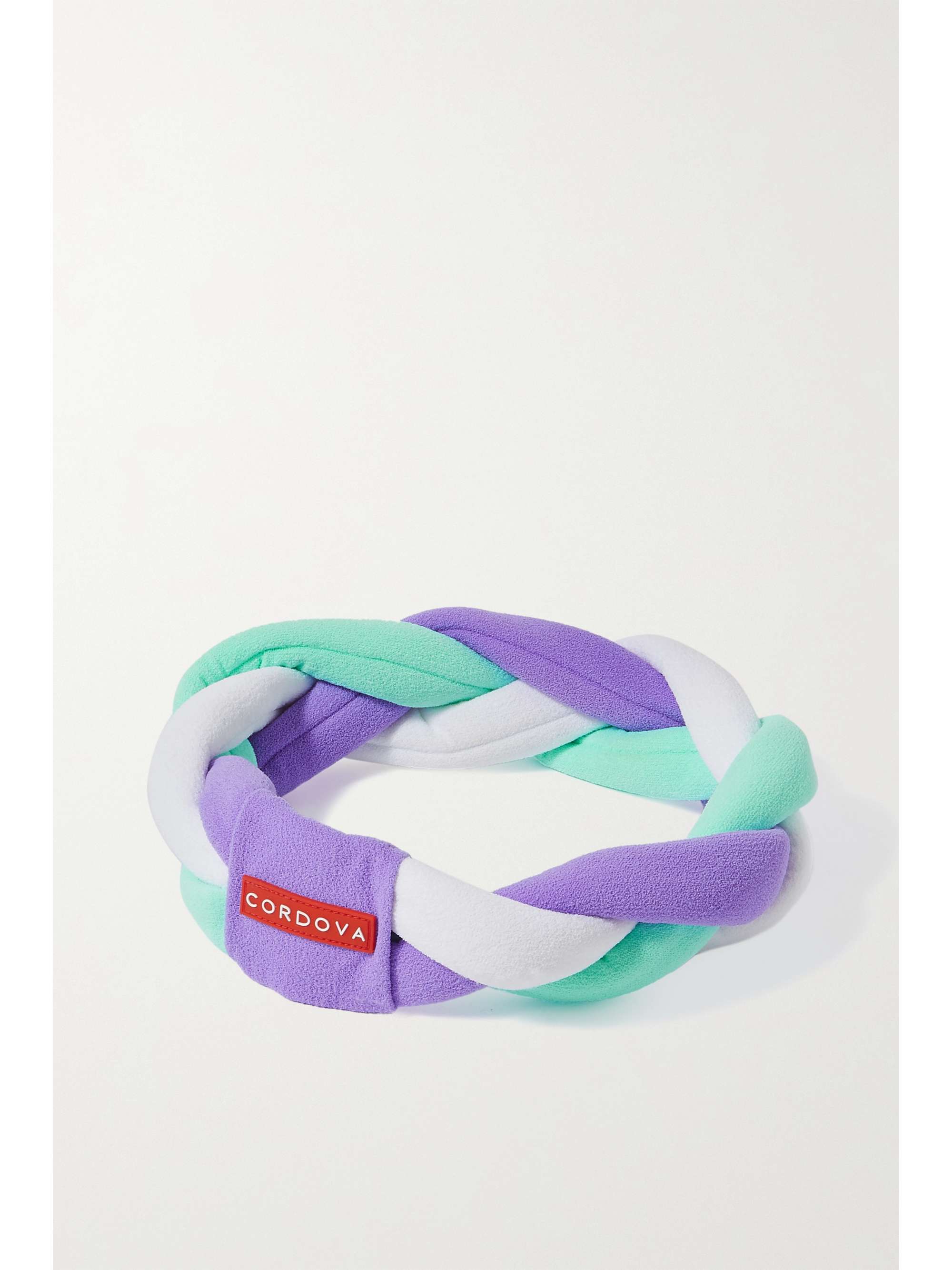 CORDOVA The Rope Tow color-block braided padded jersey headband