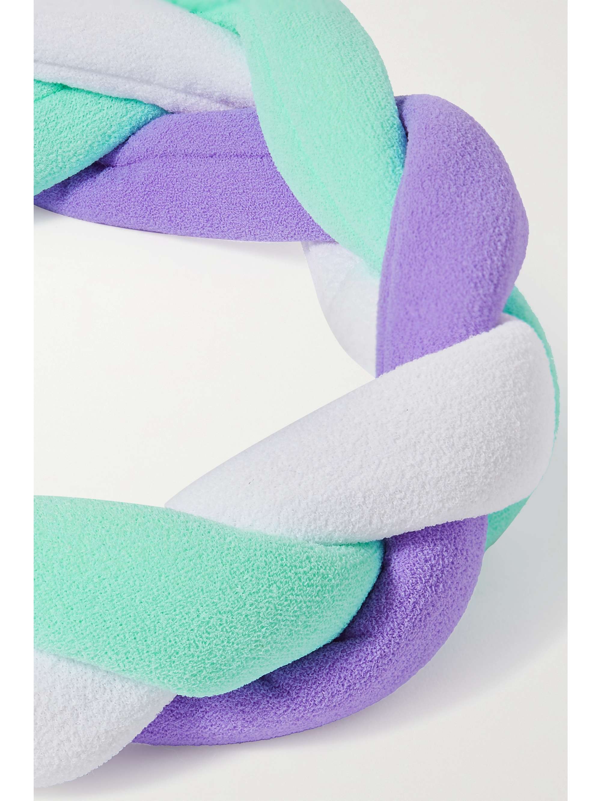 CORDOVA The Rope Tow color-block braided padded jersey headband