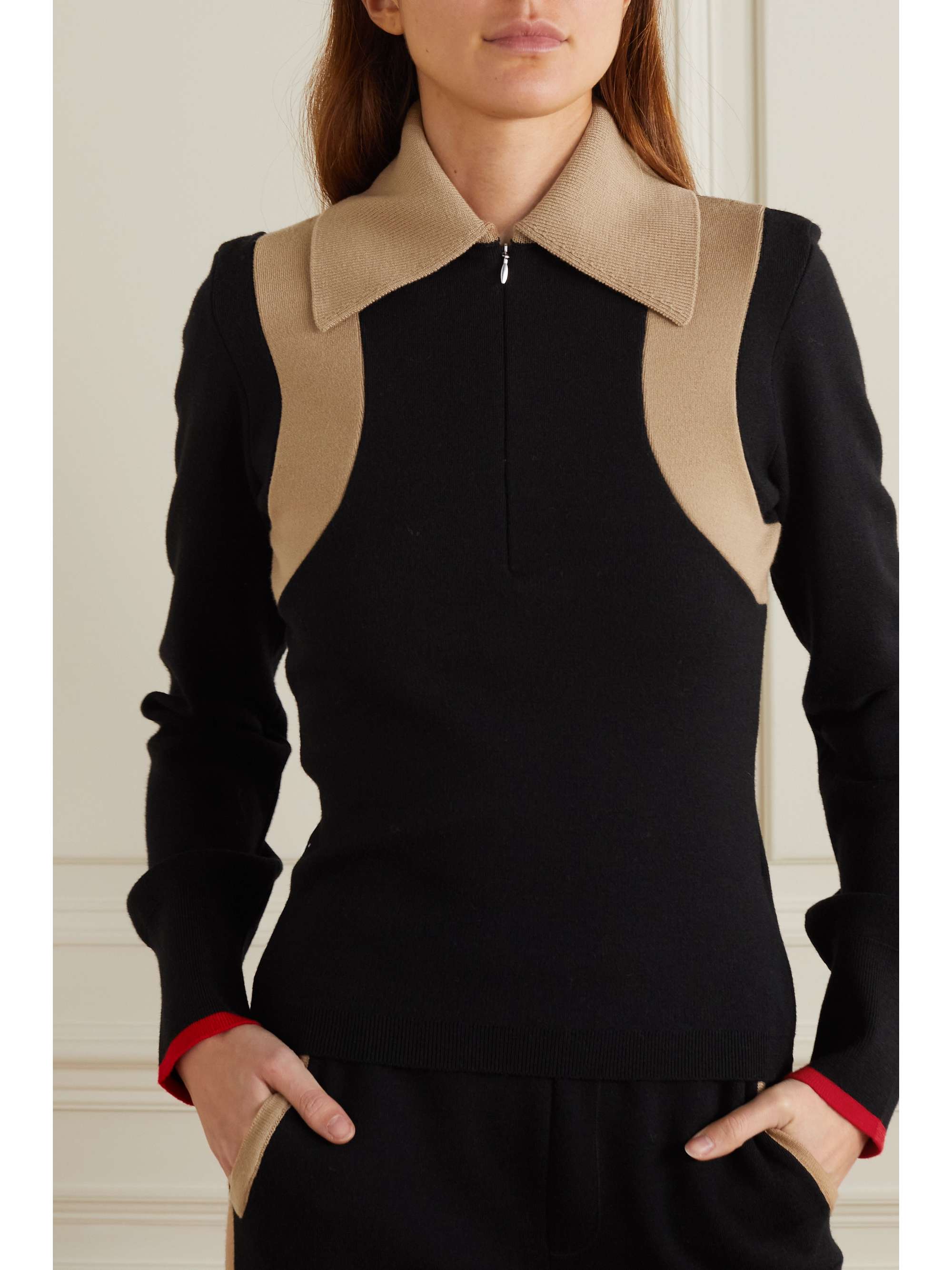 Black Apres Sport merino wool-blend 