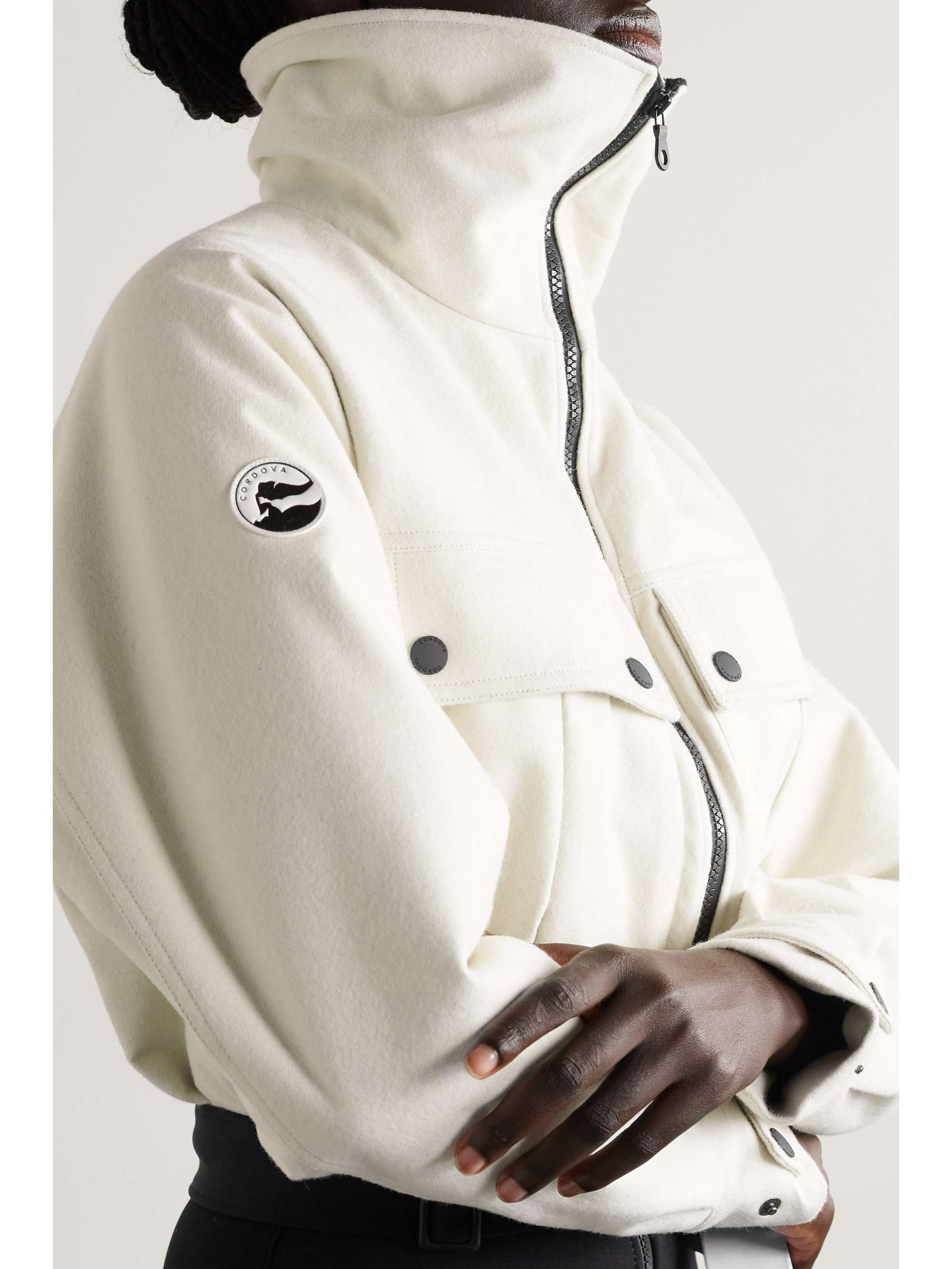 CORDOVA The Telluride belted two-tone wool-blend and twill ski suit