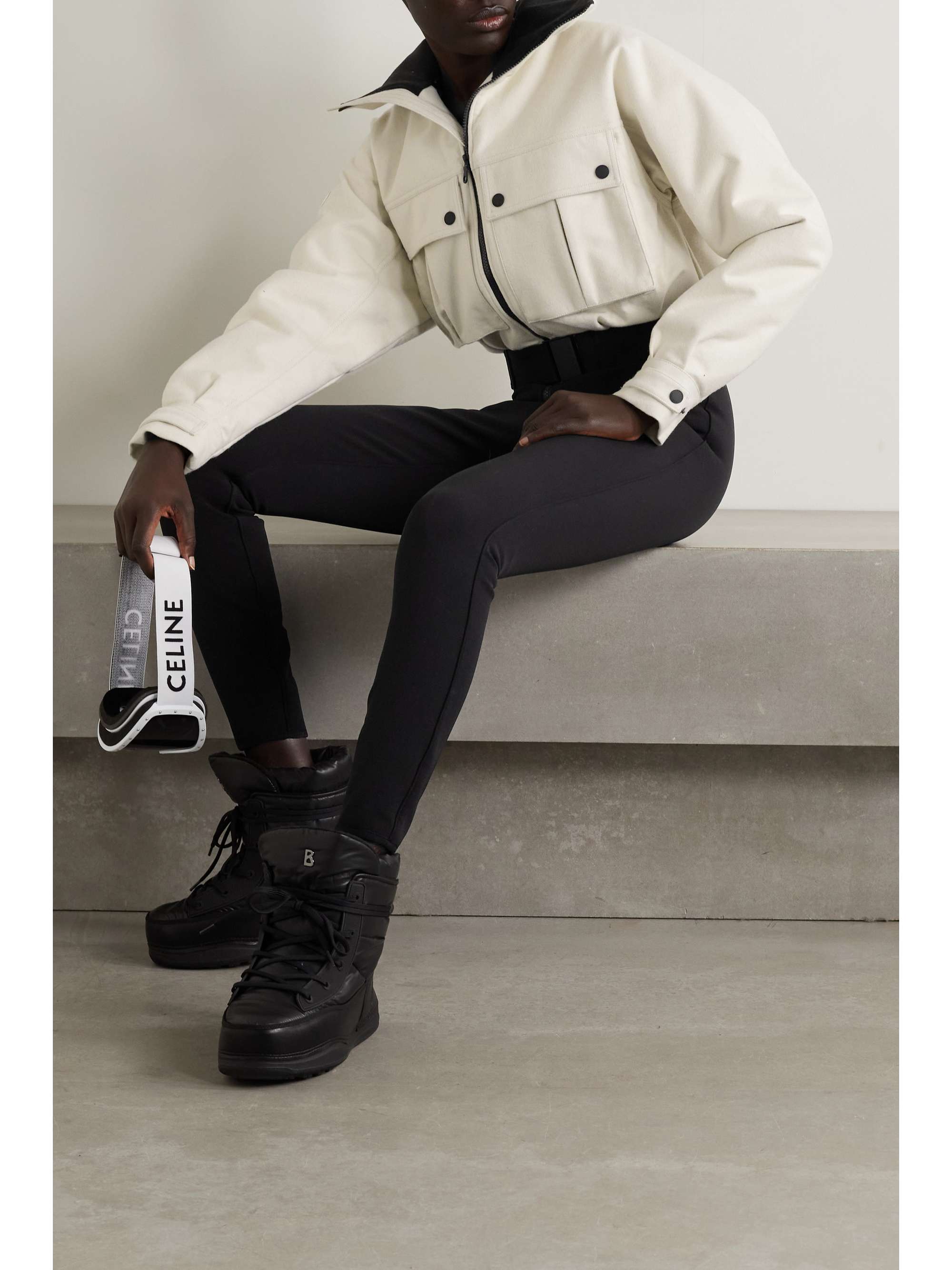 CORDOVA The Telluride belted two-tone wool-blend and twill ski suit