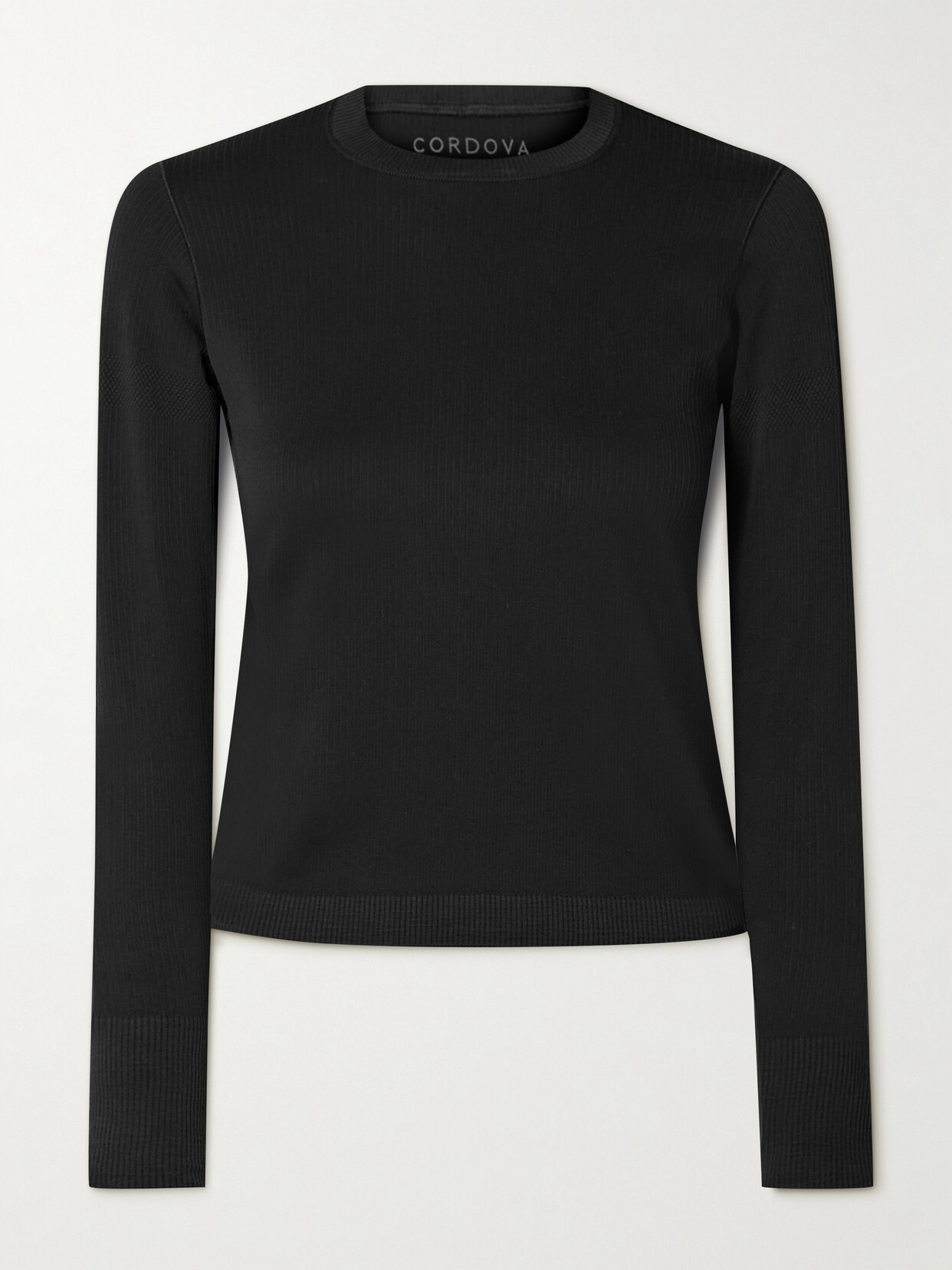 Shop Cordova Ribbed Thermal Top In Black