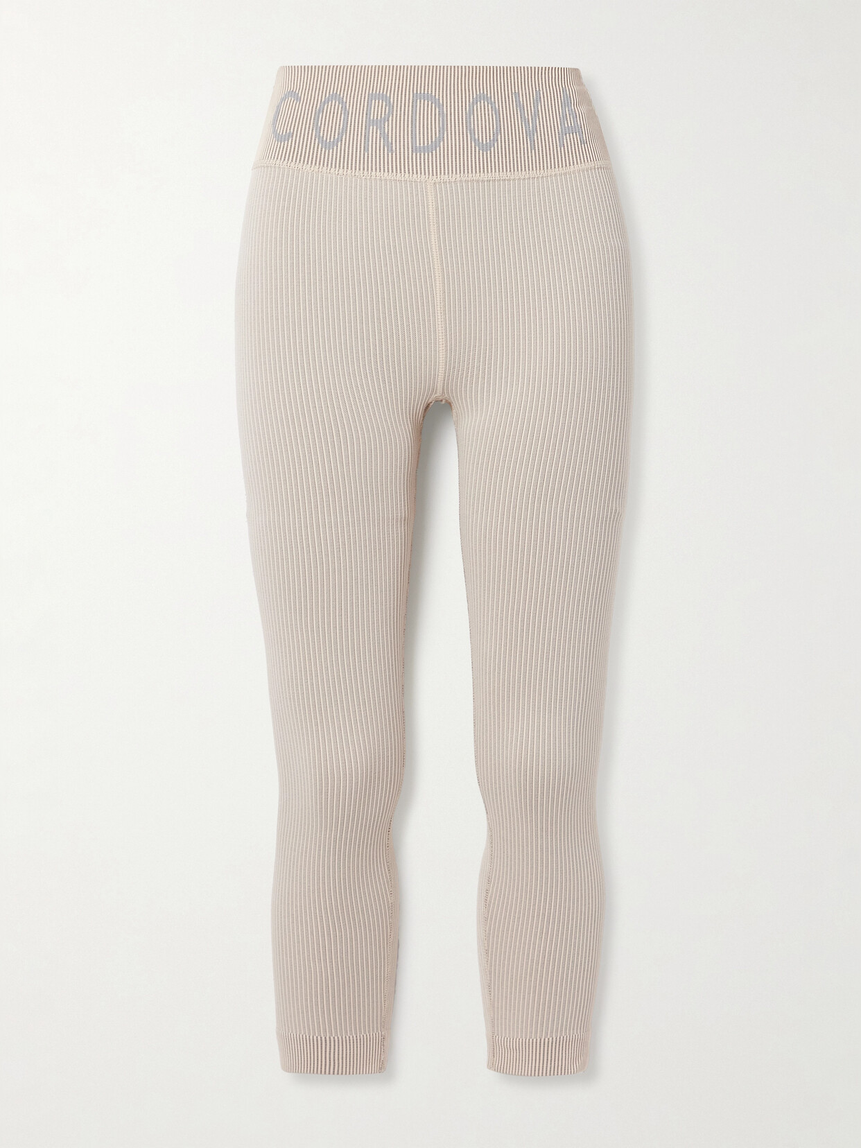 Shop Cordova Ribbed Thermal Leggings In Ecru