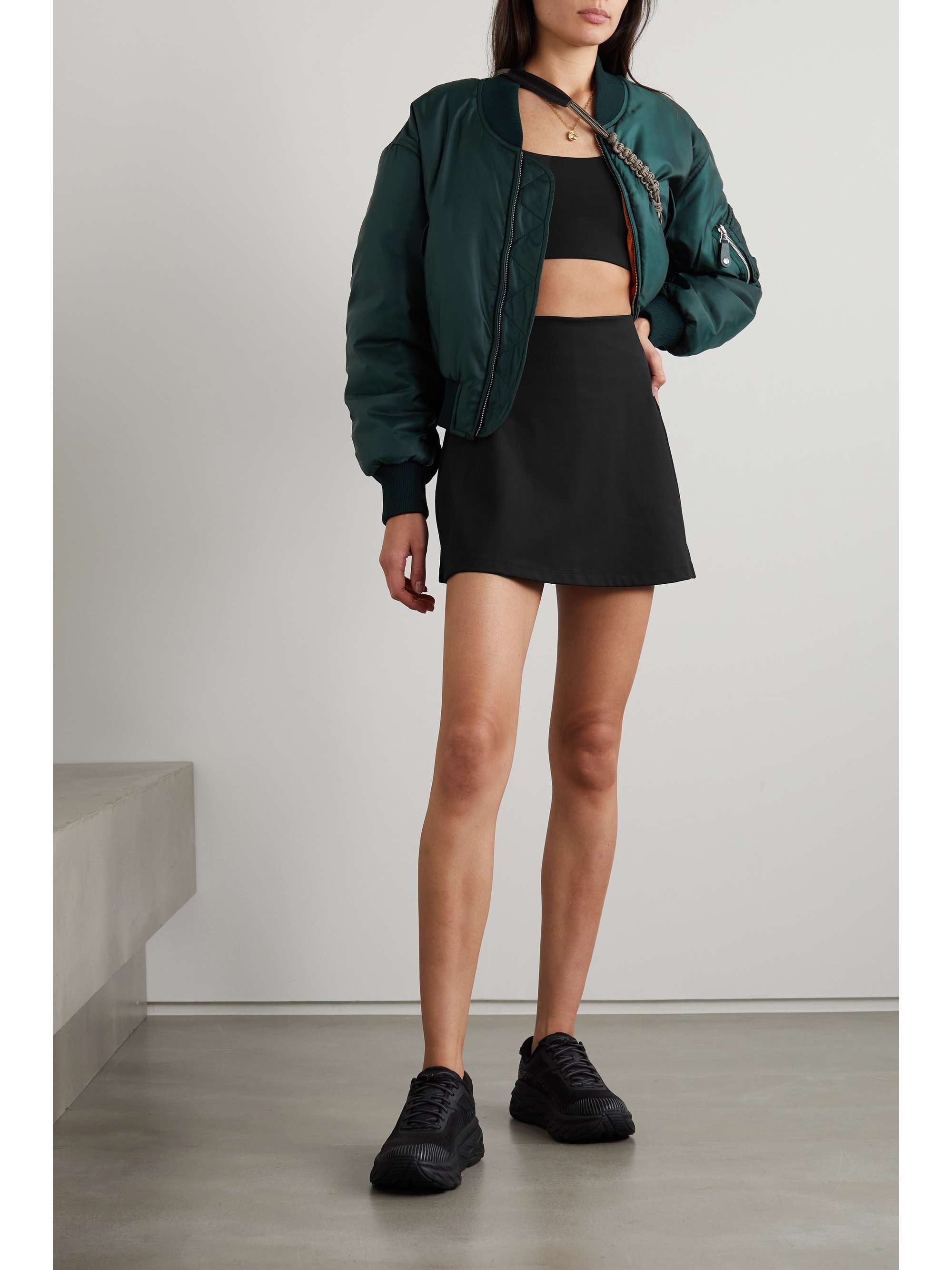 GIRLFRIEND COLLECTIVE + NET SUSTAIN Compressive stretch recycled tennis skirt