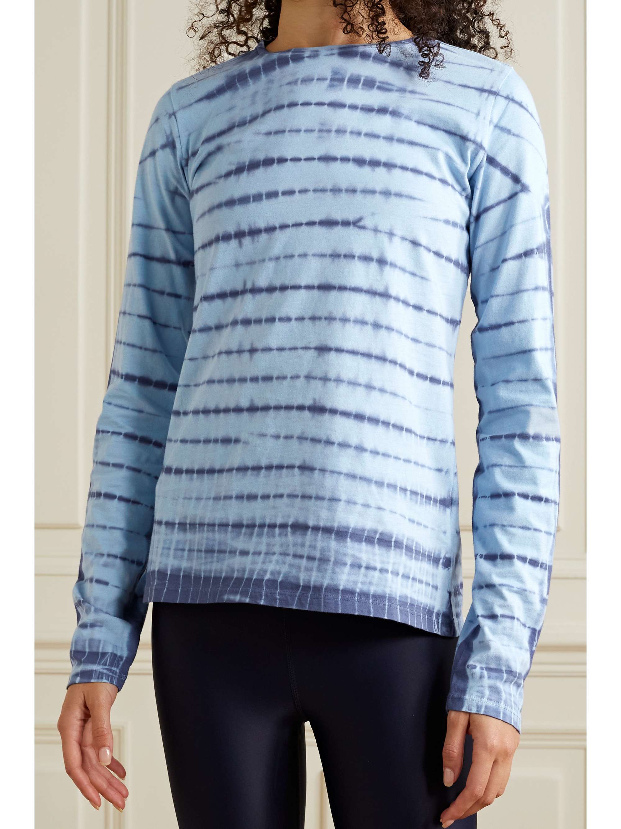 THE UPSIDE Courtney Oberteil aus Baumwoll-Jersey mit Batikmuster