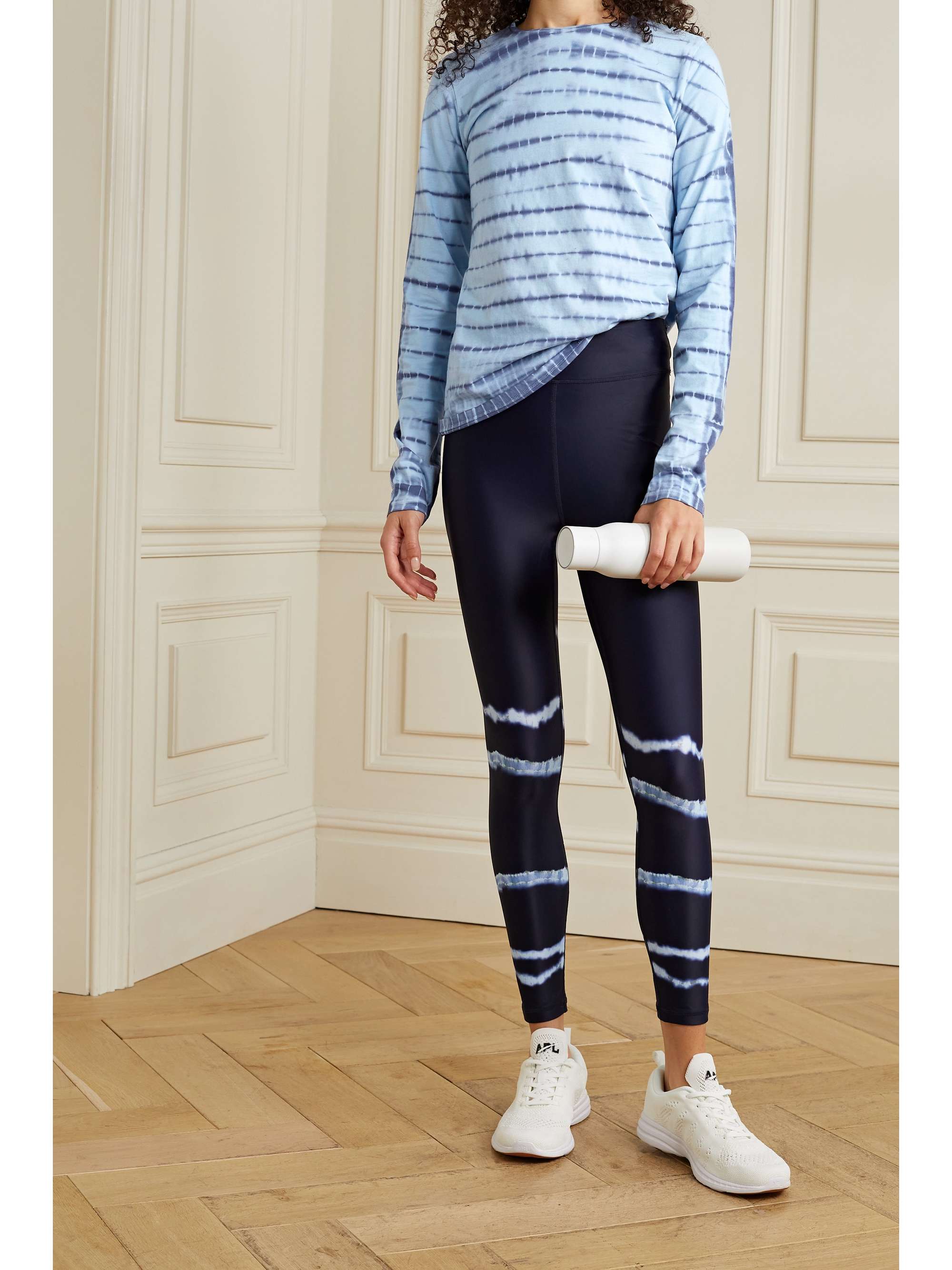 THE UPSIDE Courtney Oberteil aus Baumwoll-Jersey mit Batikmuster