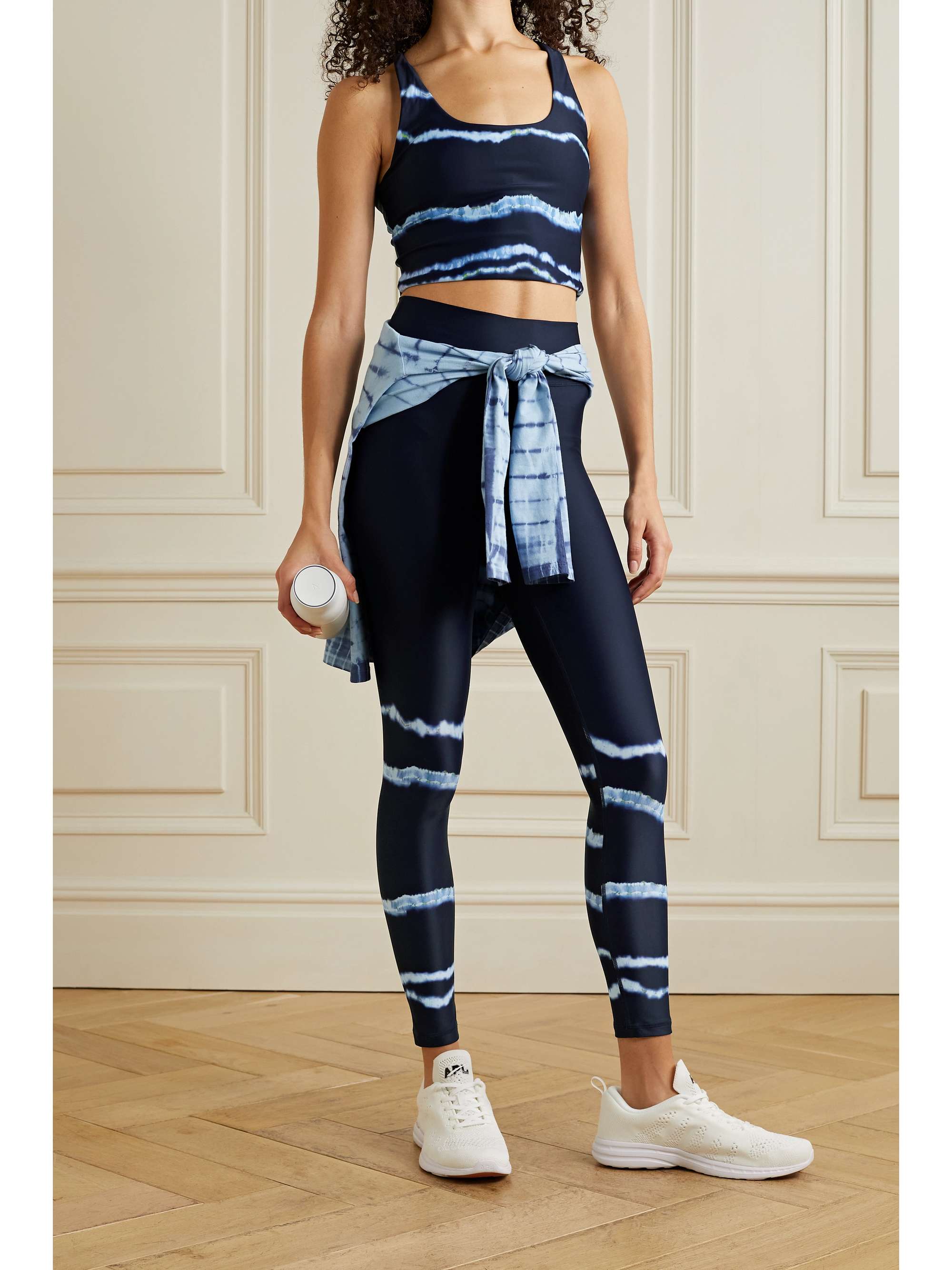 THE UPSIDE Margot tie-dyed recycled stretch sports bra