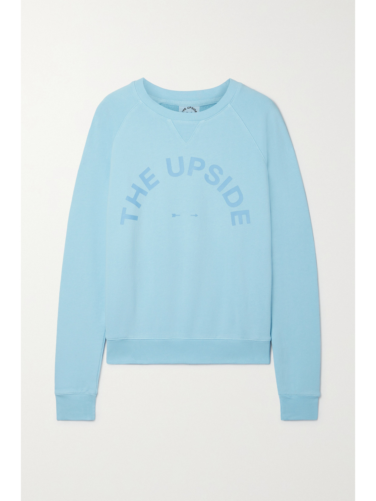 The Upside - Bondi Printed Cotton-jersey Sweatshirt - Sky blue 22 Awaiting product image
