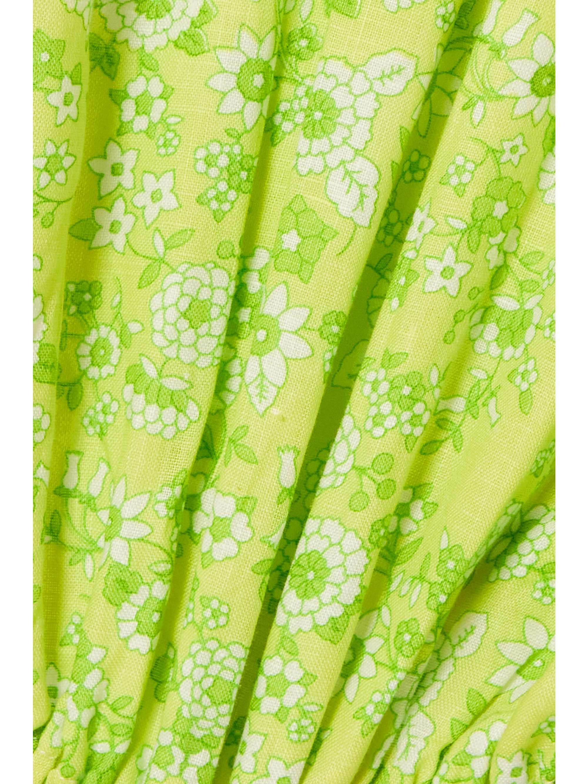 FAITHFULL Las Flores cutout floral-print linen maxi dress