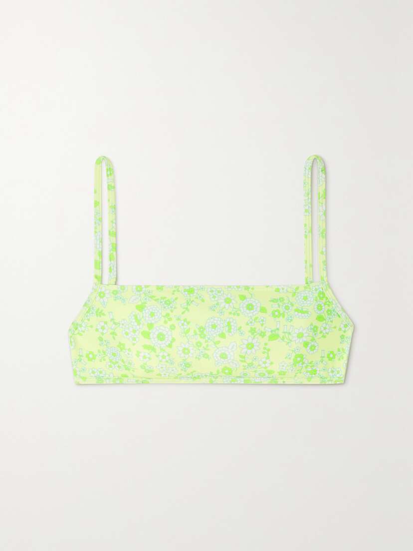 Faithfull + Net Sustain Isa Floral-print Stretch-econyl Halterneck Bikini Top