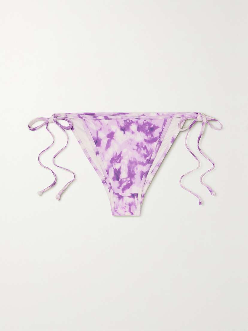 Faithfull Hazel Tie-dyed Stretch-econyl Bikini Briefs