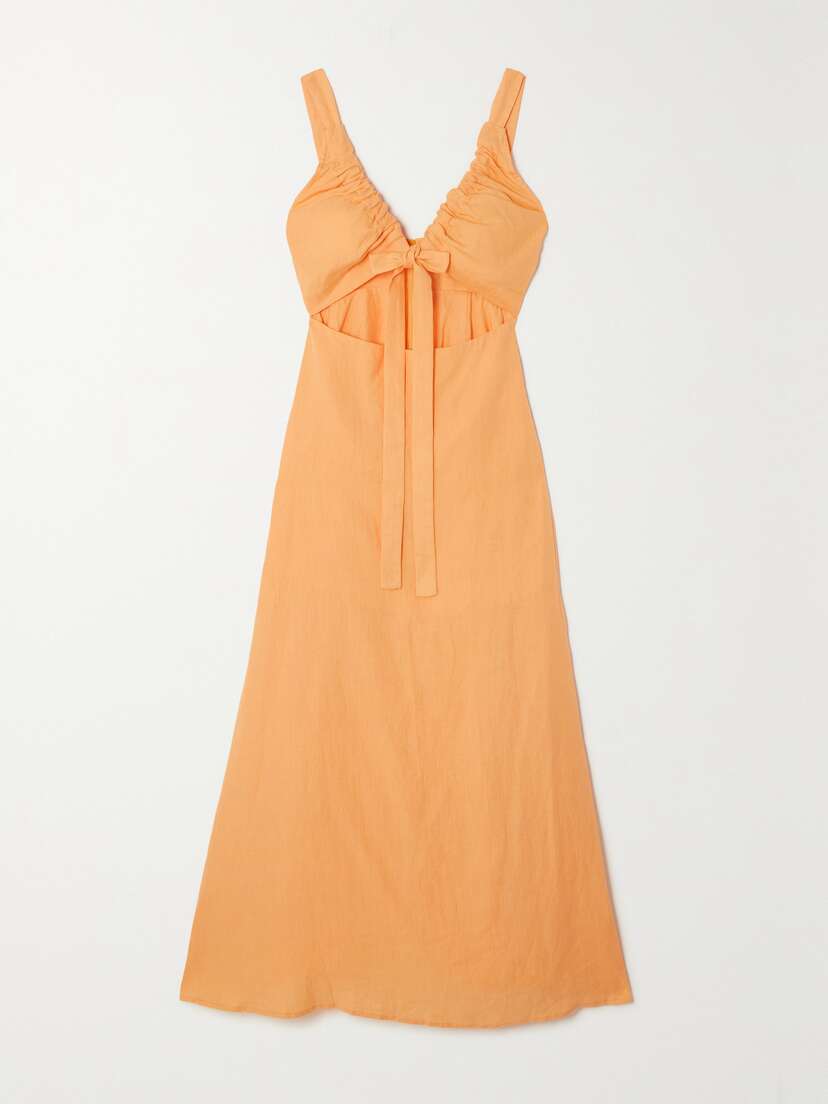 Bondi Born + Net Sustain Tobago Cutout Hemp Maxi Dress - x large