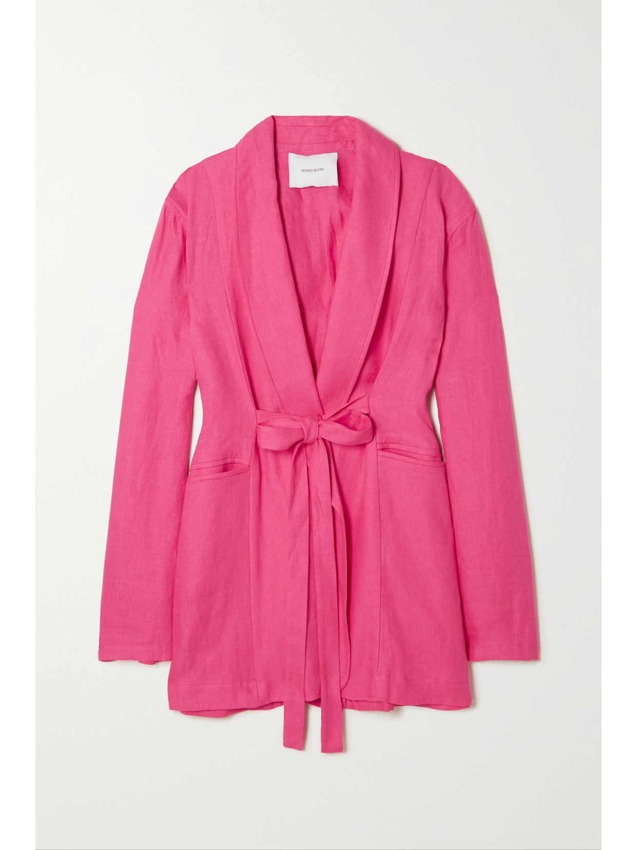 BONDI BORN - + Net Sustain Kokomo Organic Linen Blazer - Pink