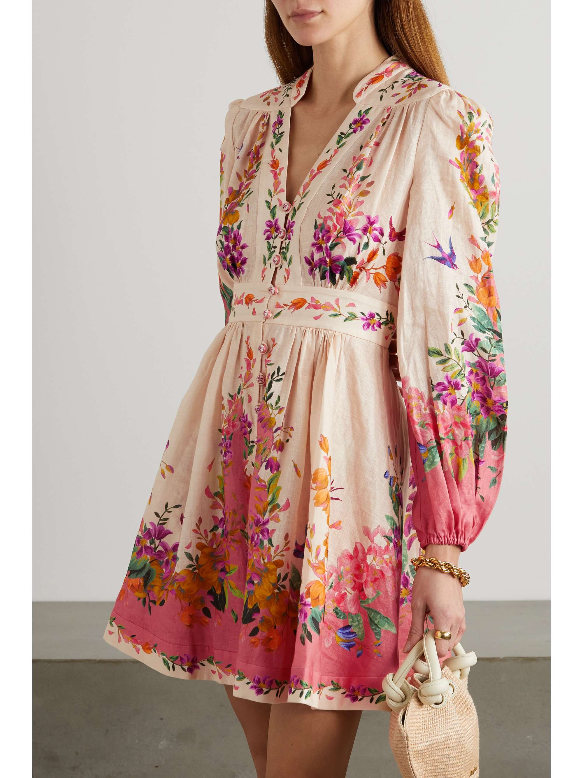 ZIMMERMANN Tropicana floral-print linen mini dress