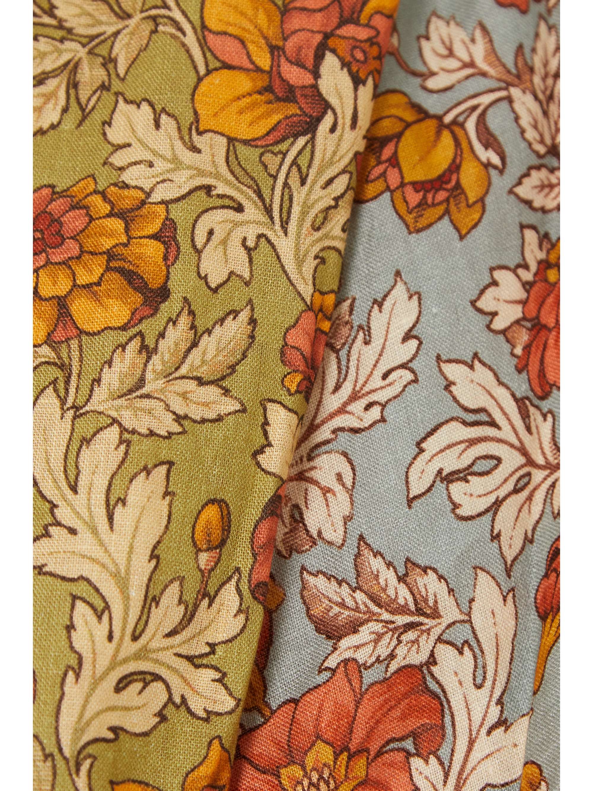 Orange Andie floralprint linen robe ZIMMERMANN NETAPORTER