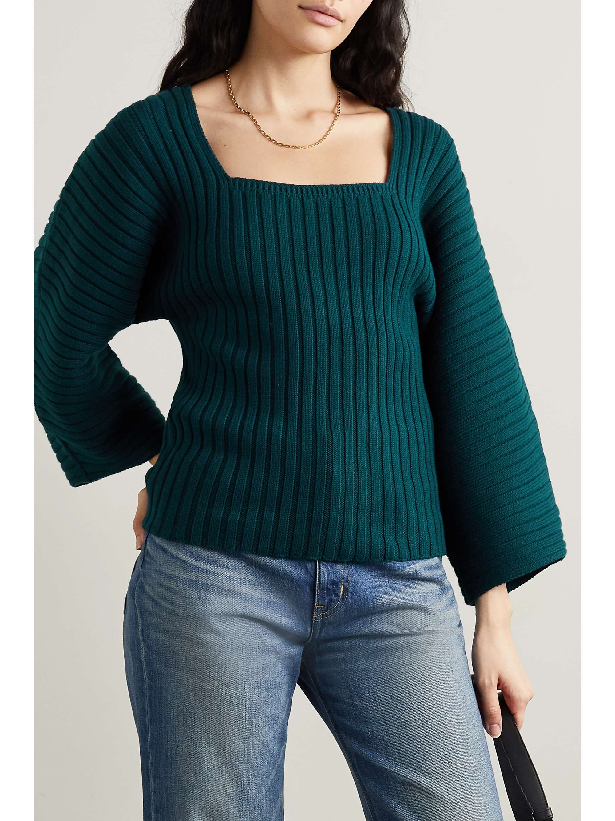 MARA HOFFMAN + NET SUSTAIN Jocelyn ribbed organic cotton-blend sweater