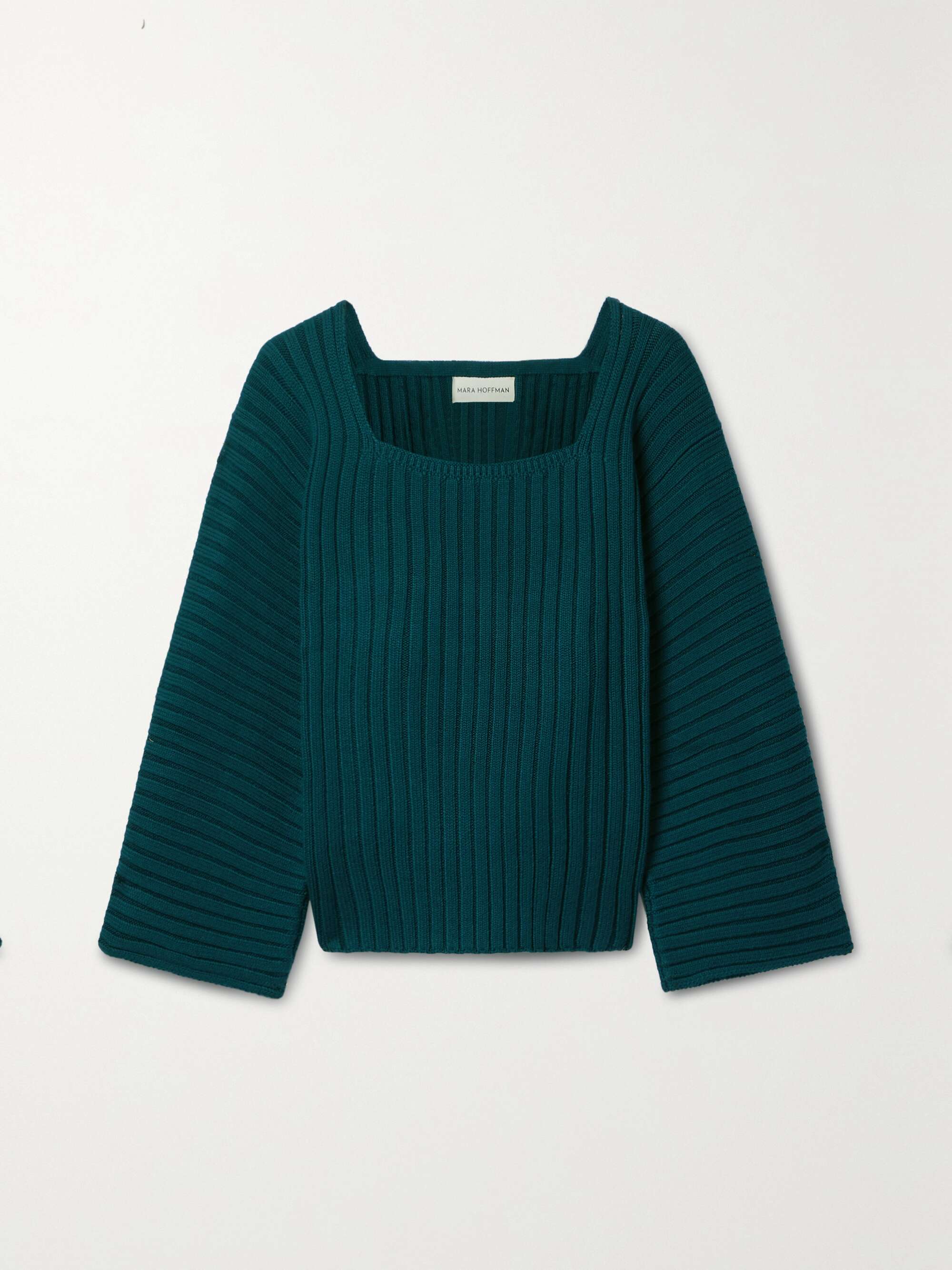 NET SUSTAIN Jocelyn ribbed organic cotton blend sweater
