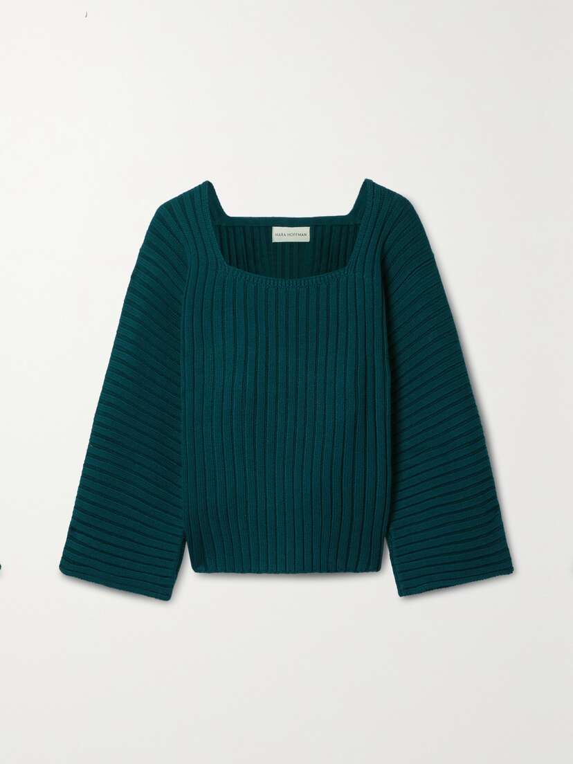 Mara Hoffman + Net Sustain Jocelyn Ribbed Organic Cotton-blend Sweater