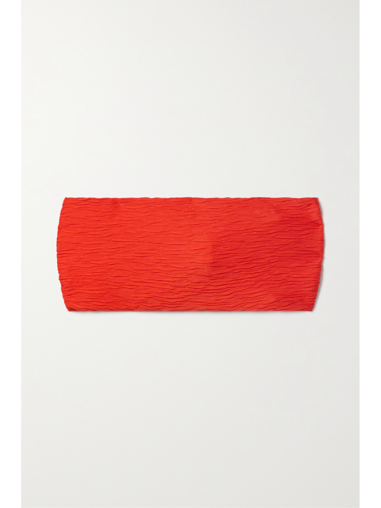 Mara Hoffman Abigail Ribbed Recycled Bandeau Bikini Top In Red