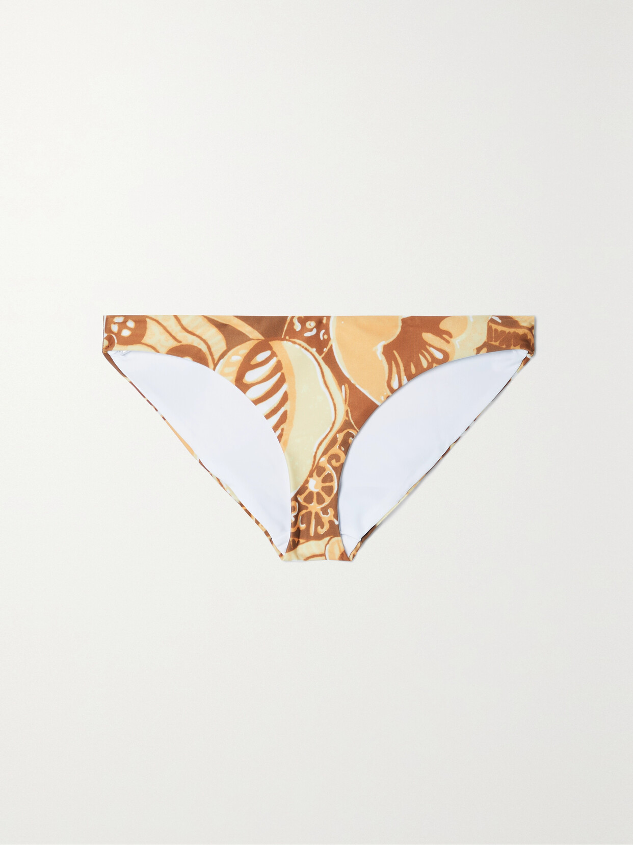 MARA HOFFMAN - Zoa Printed Recycled Bikini Briefs - Yellow