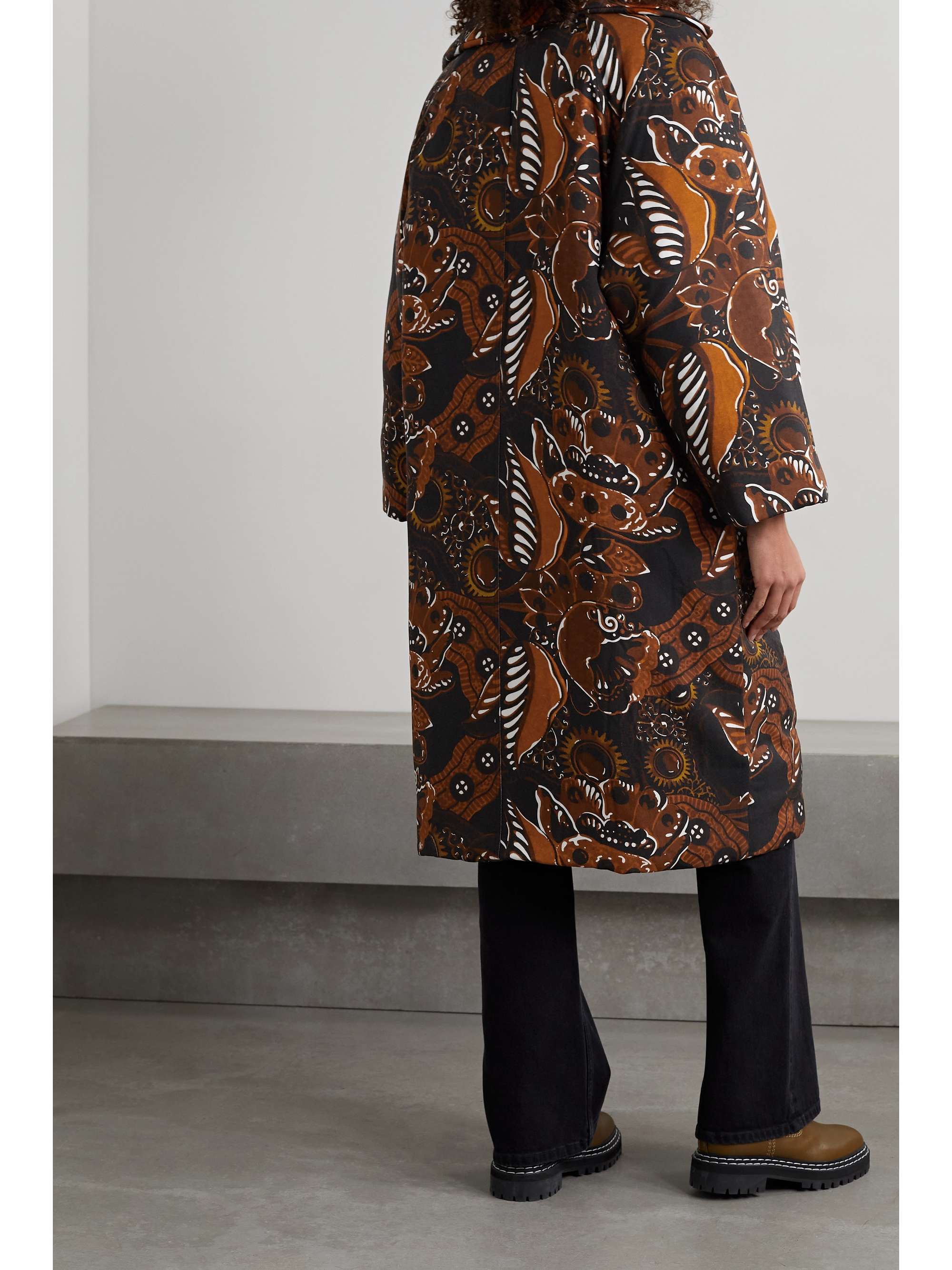 MARA HOFFMAN Manuela padded floral-print TENCEL Lyocell coat
