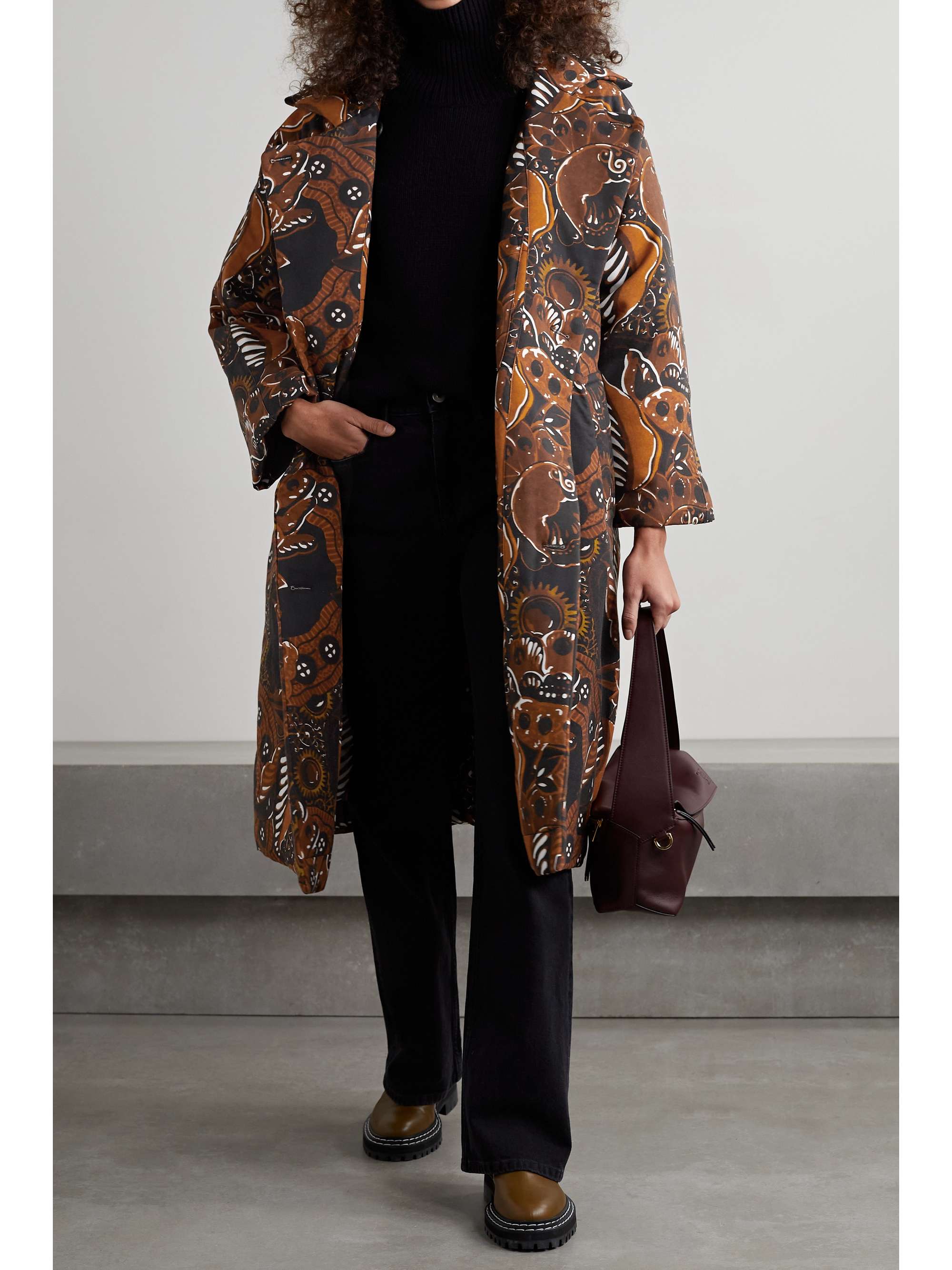 MARA HOFFMAN Manuela padded floral-print TENCEL Lyocell coat