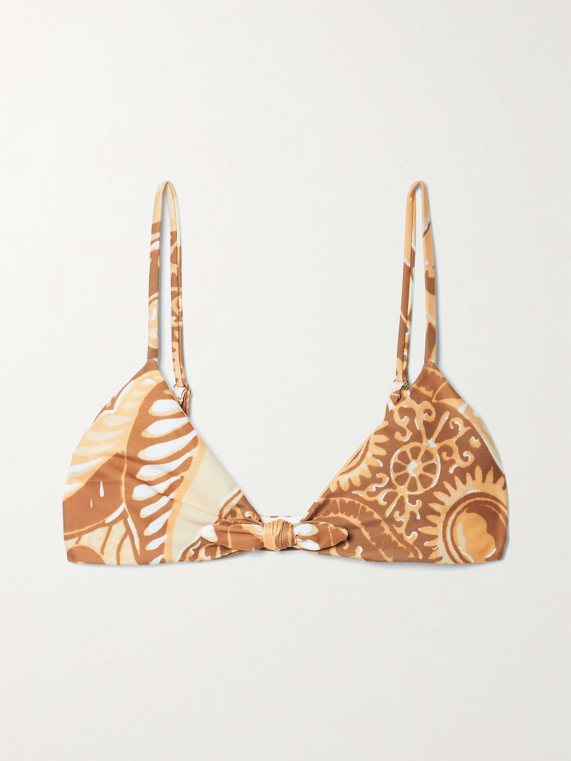 Printed Beach Classics - Athletic Triangle Bikini Top for Women