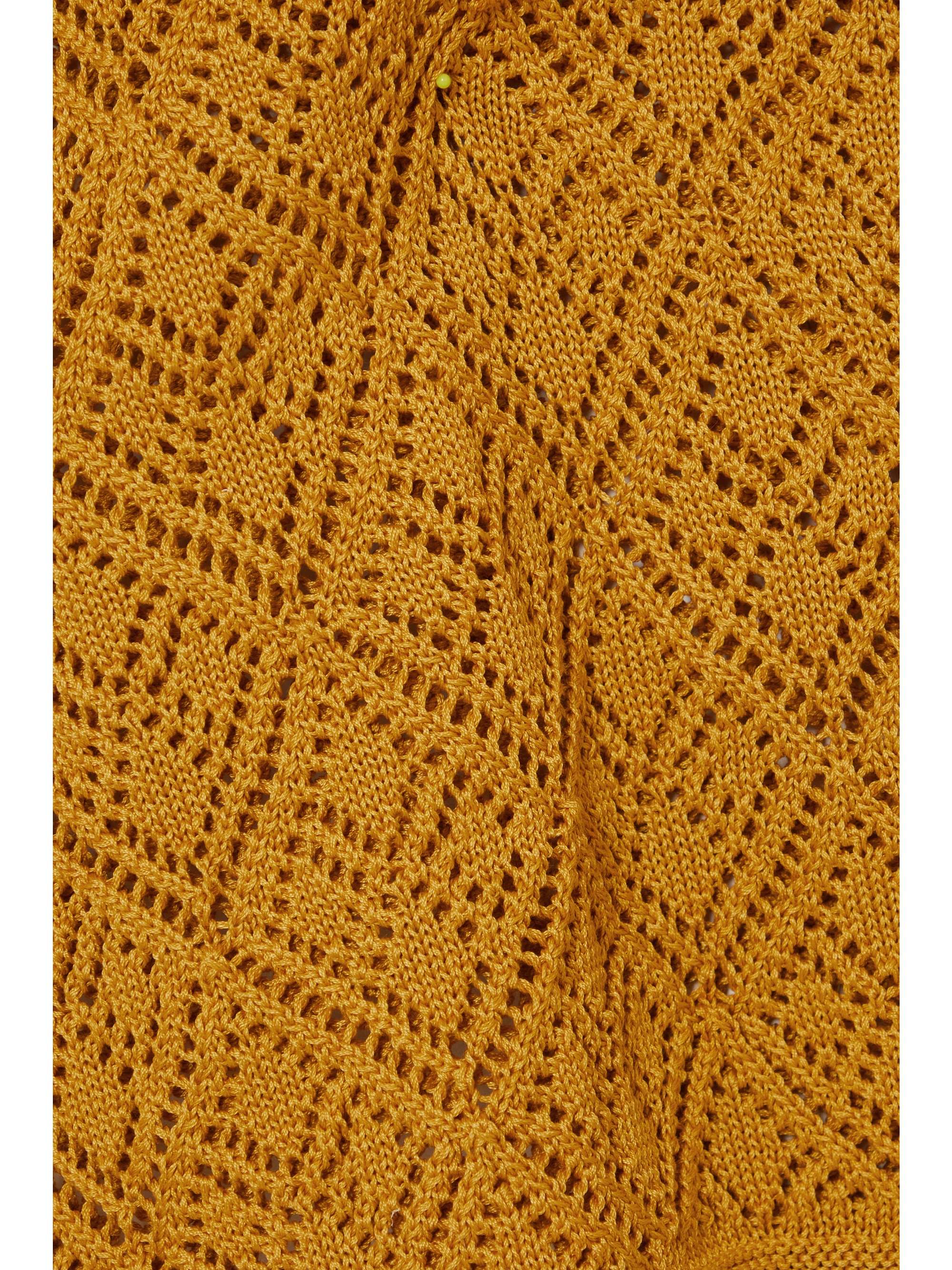SAVANNAH MORROW THE LABEL Jamaica open-back crocheted Pima cotton mini dress