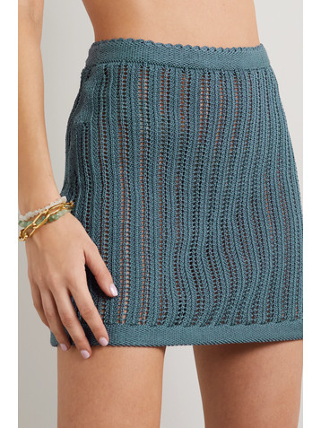 Savannah Morrow The Label Mirana crocheted Pima cotton mini skirt