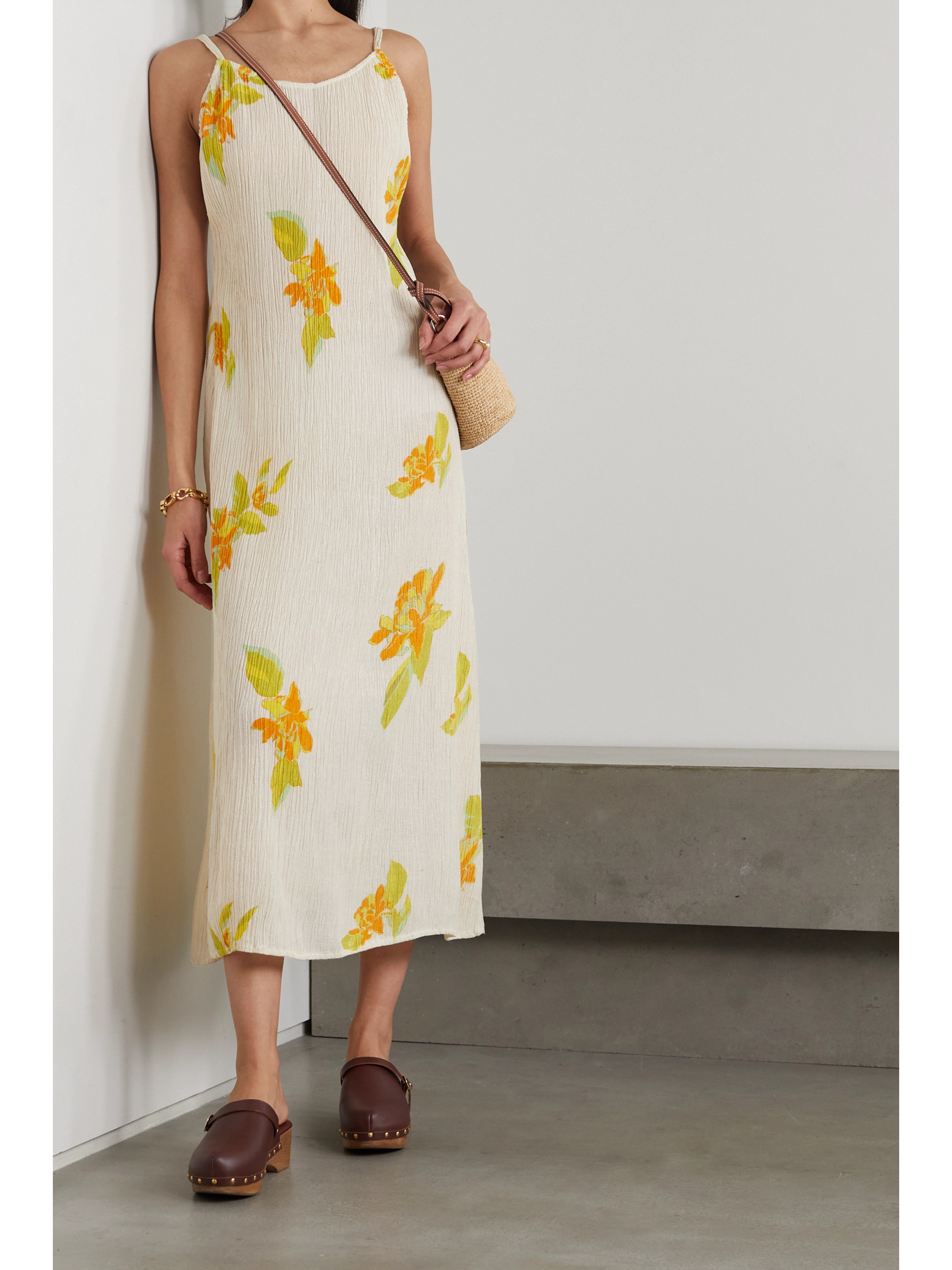 Savannah Morrow The Label + NET SUSTAIN Andria floral-print silk and bamboo-blend crepon maxi dress