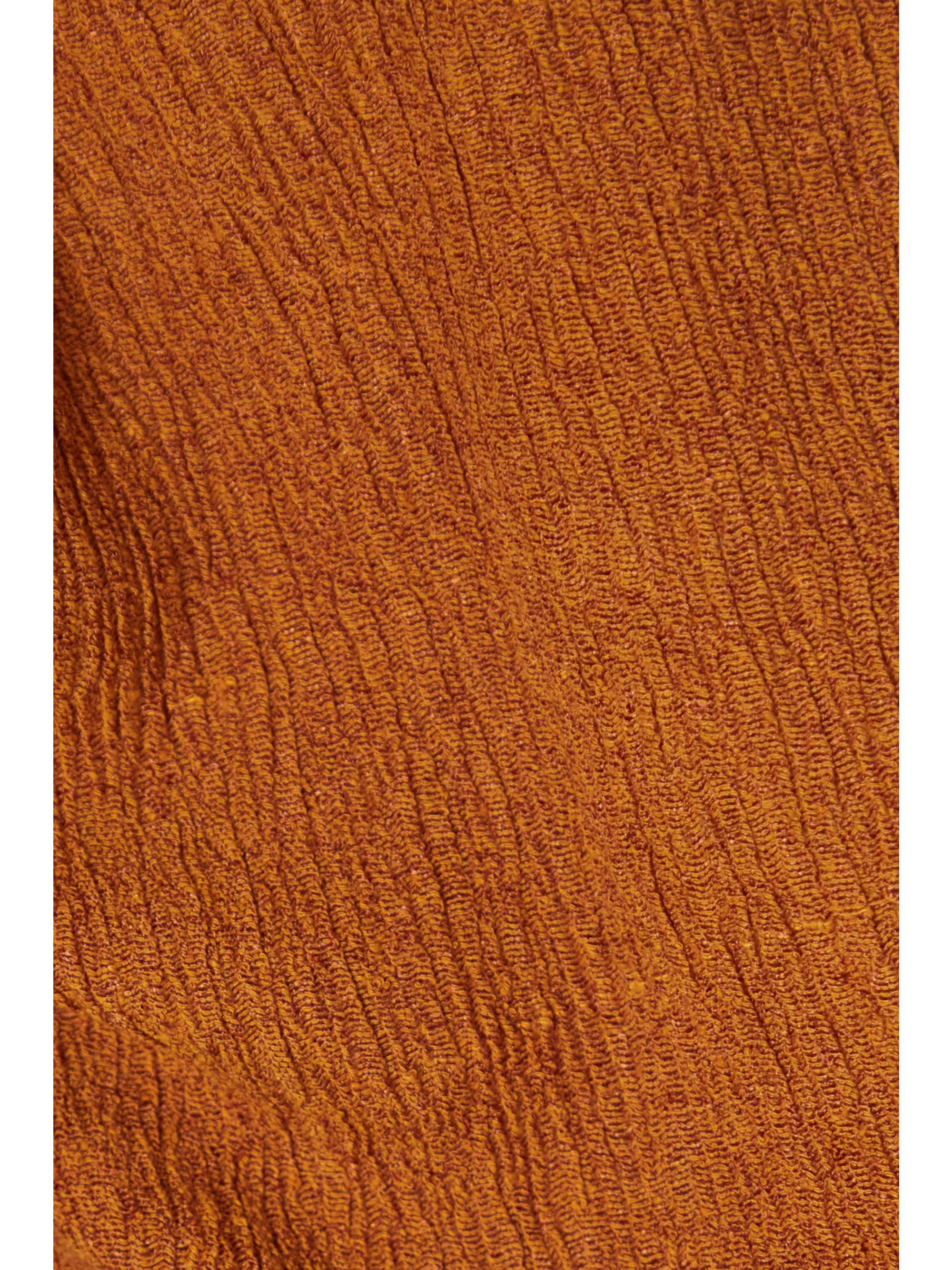 SAVANNAH MORROW THE LABEL Verita crinkled silk and bamboo-blend shorts