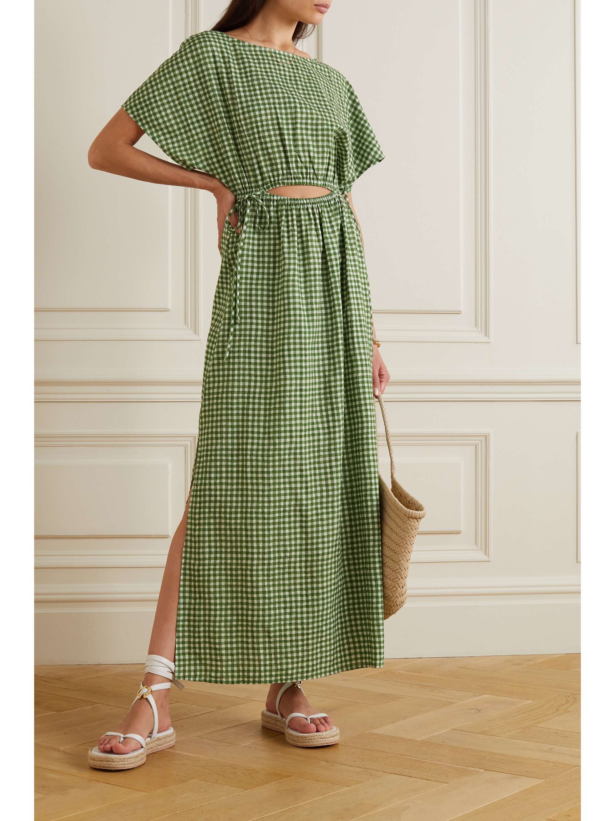 gingham maxi