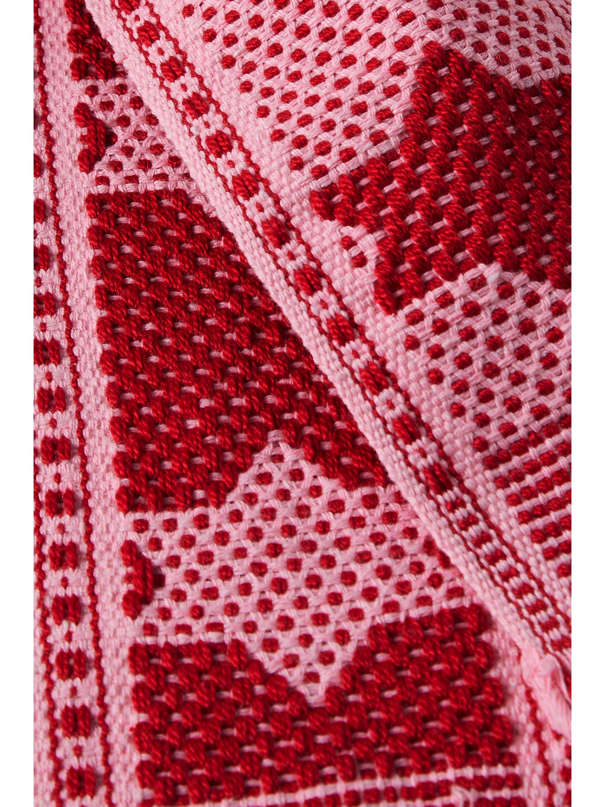 PIPPA HOLT + NET SUSTAIN fringed cotton-jacquard belt