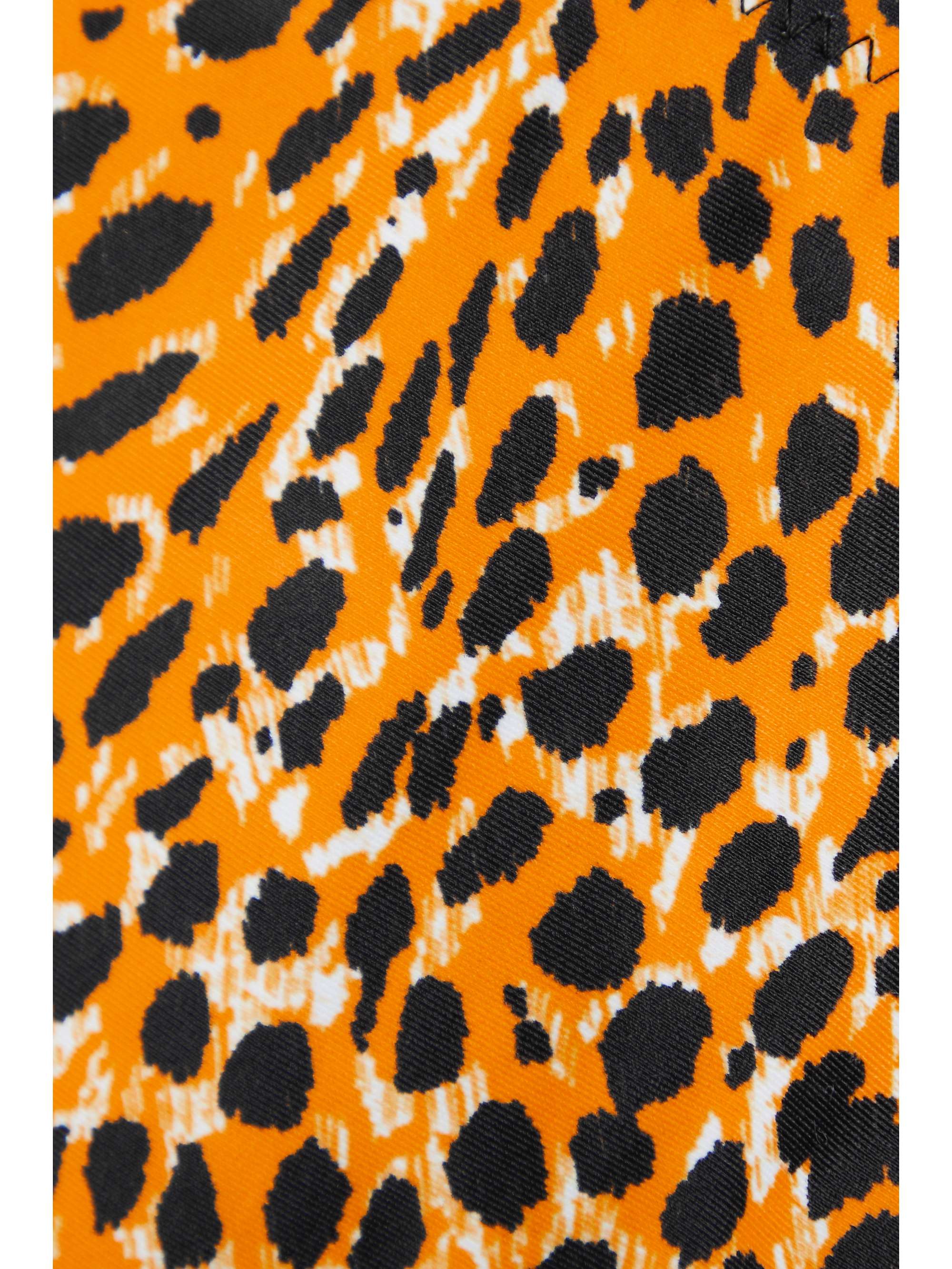 GANNI Cheetah-print recycled bikini briefs