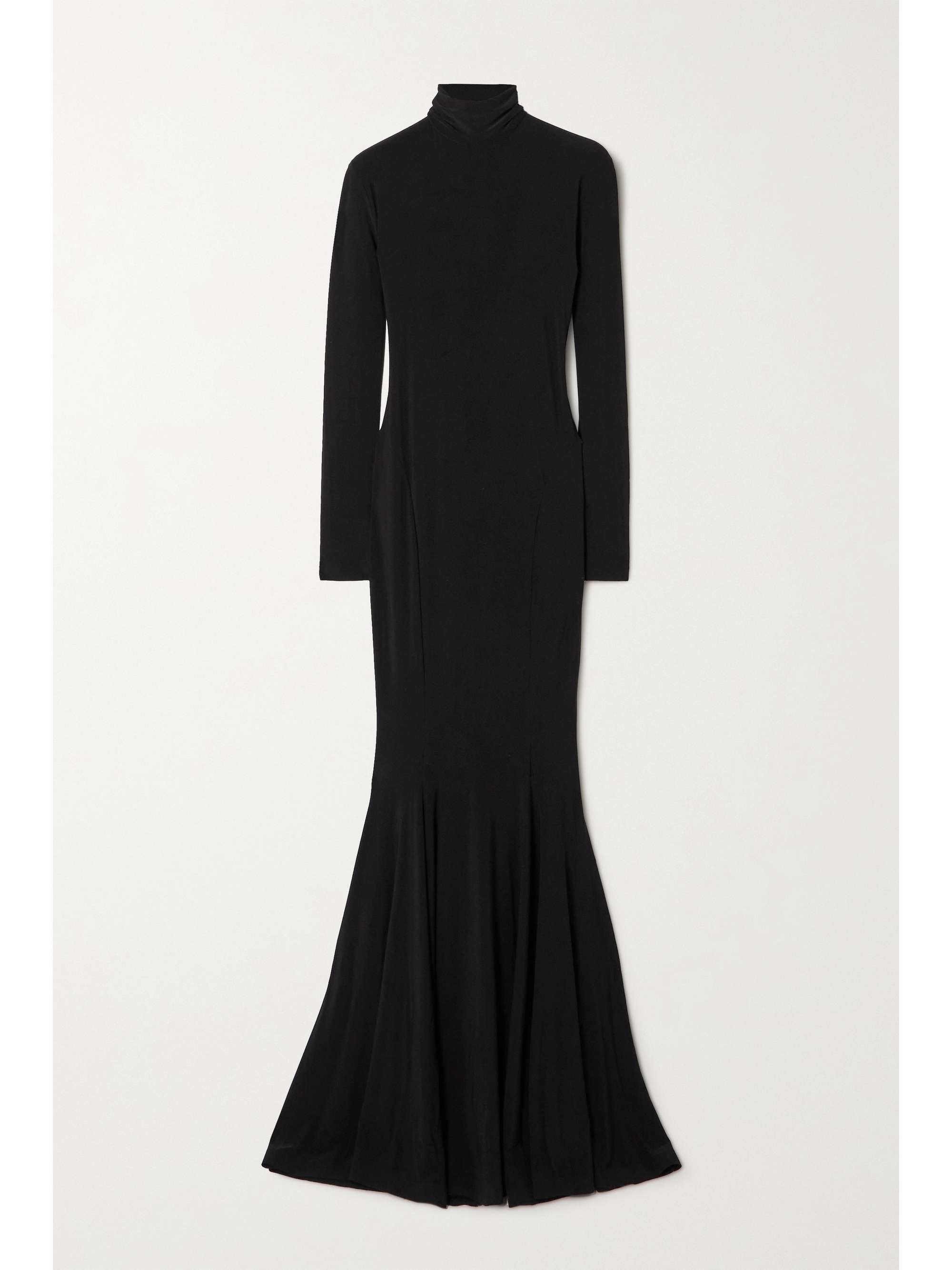 NORMA KAMALI Cutout stretch-jersey turtleneck maxi dress