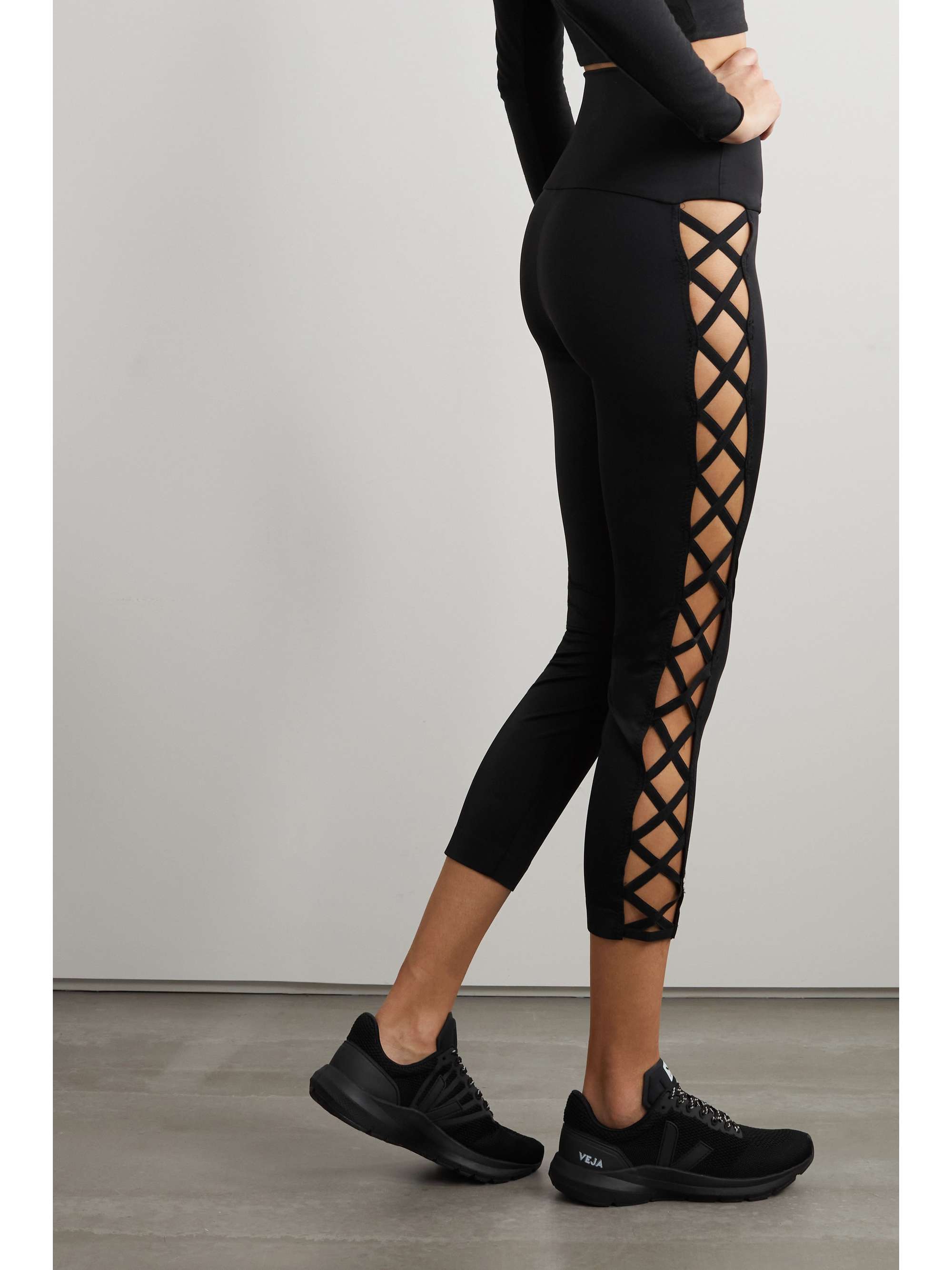 NORMA KAMALI X cutout stretch-jersey leggings