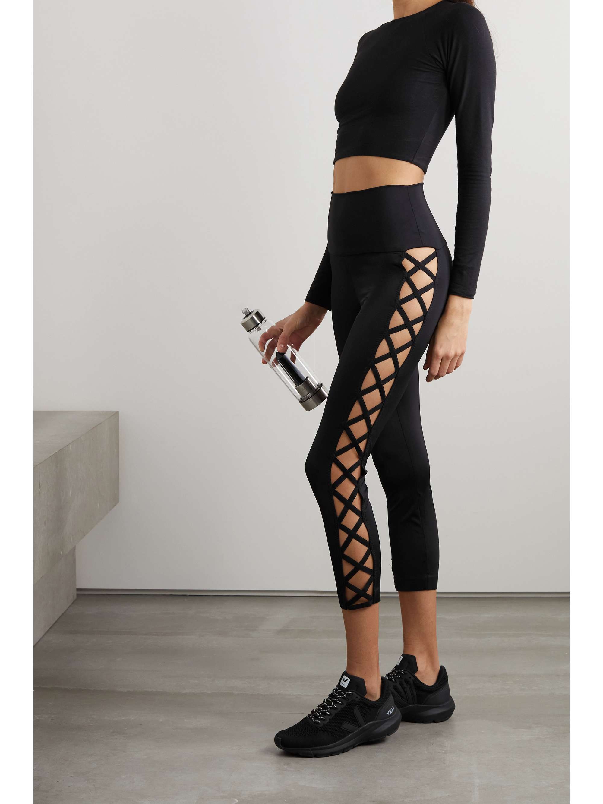 NORMA KAMALI X cutout stretch-jersey leggings