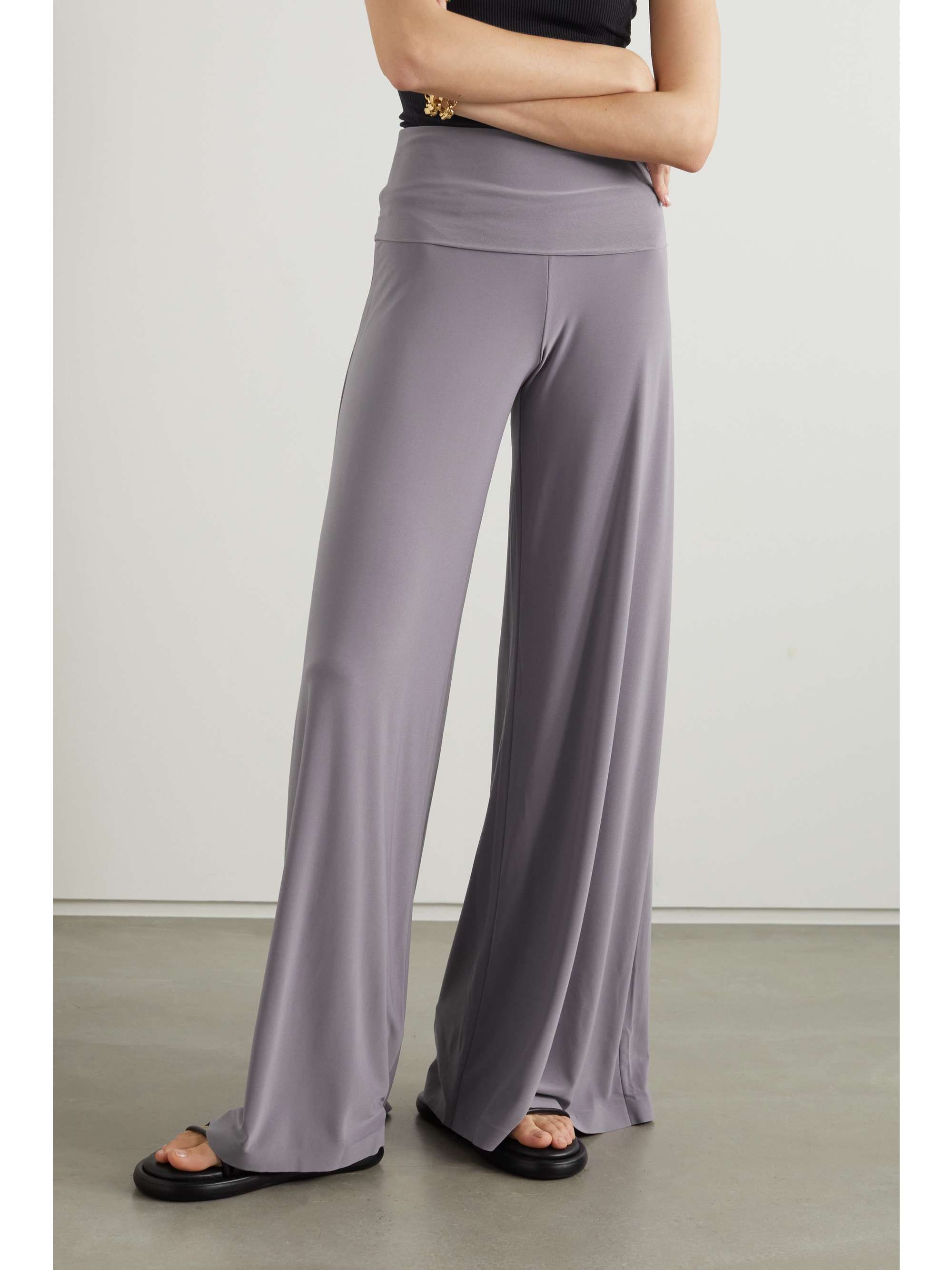 Purple Elephant stretch-jersey wide-leg 