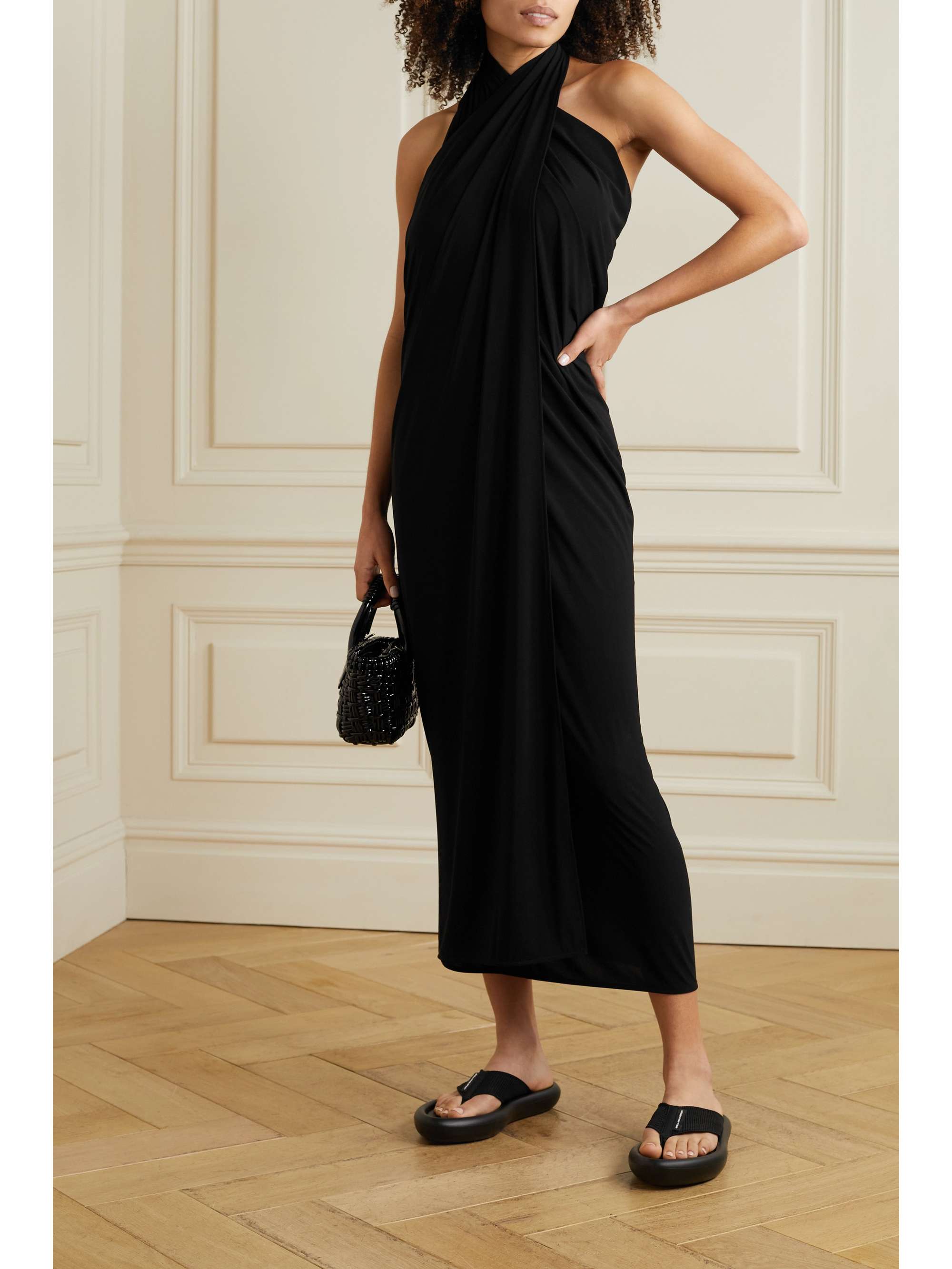 NORMA KAMALI Ernie stretch-jersey pareo