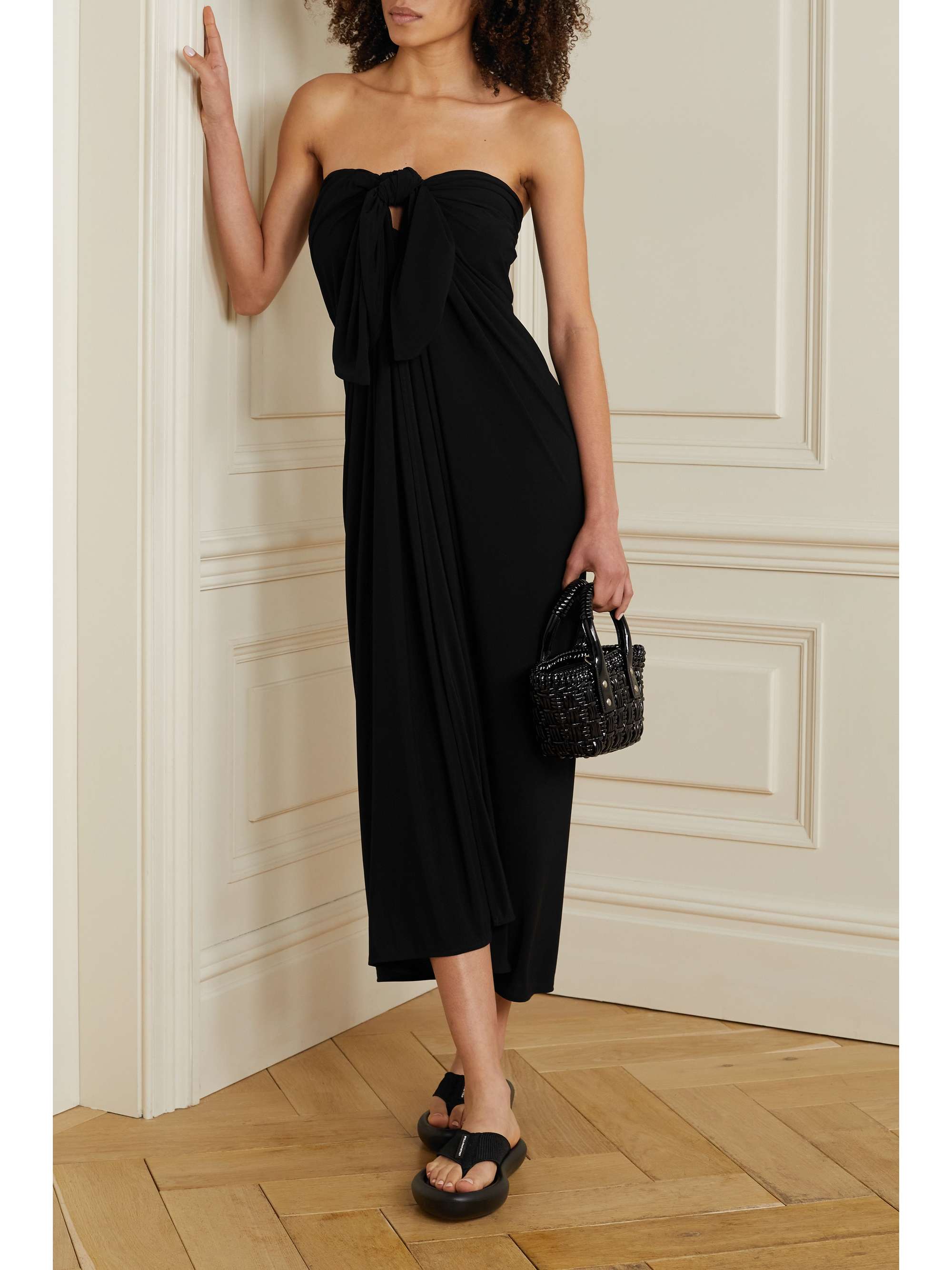 NORMA KAMALI Ernie stretch-jersey pareo