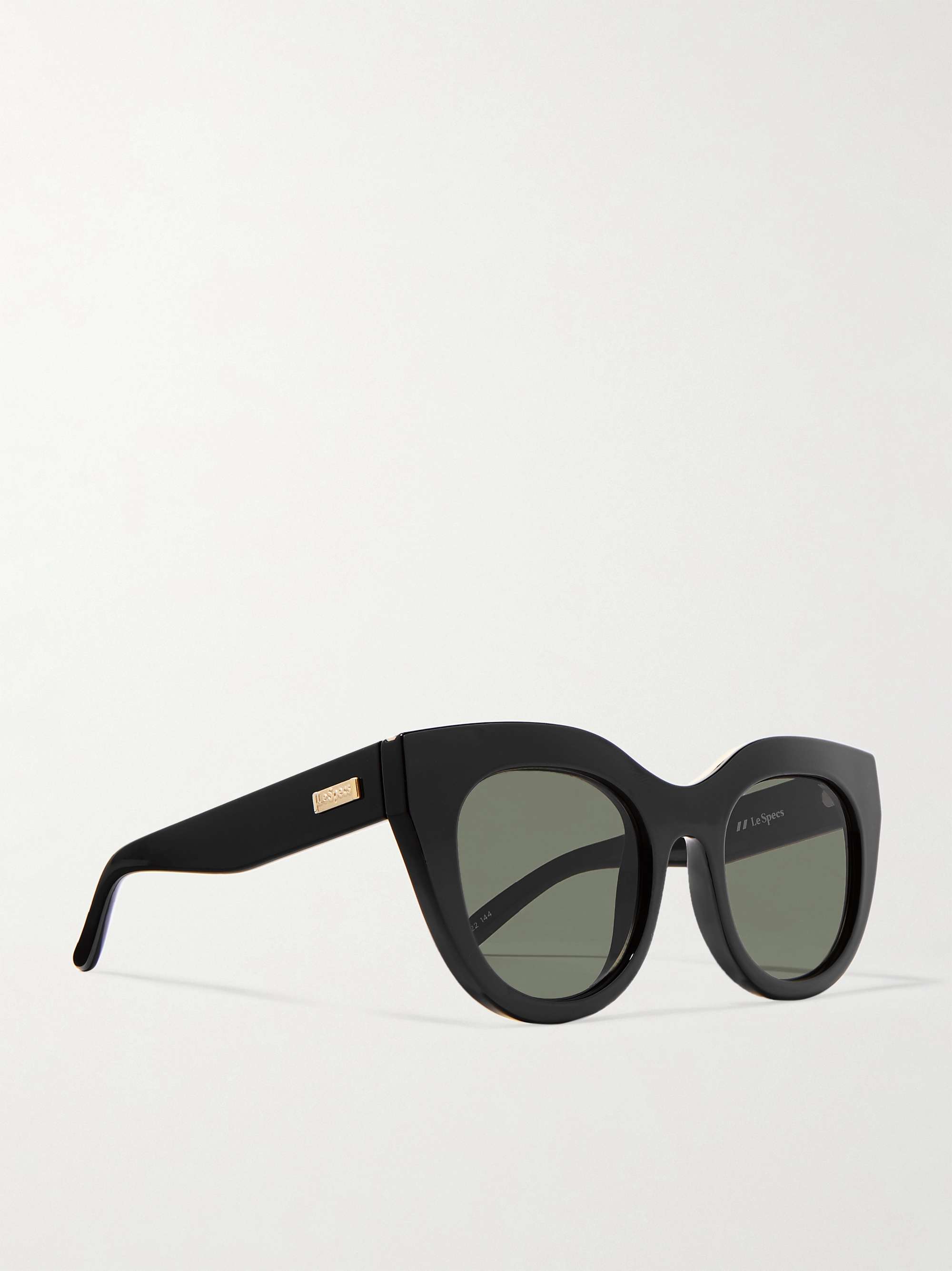 LE SPECS Air Heart cat-eye acetate and gold-tone sunglasses