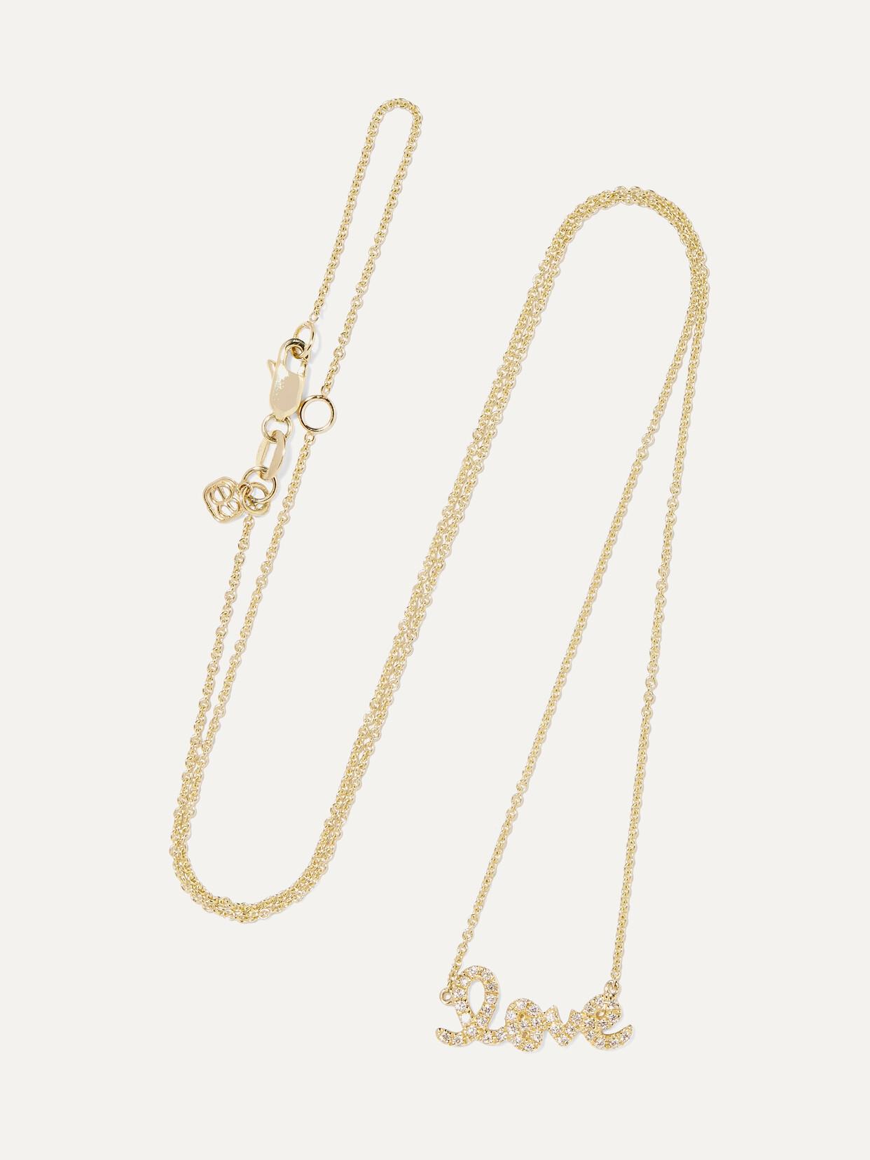 Shop Sydney Evan Love 14-karat Gold Diamond Necklace