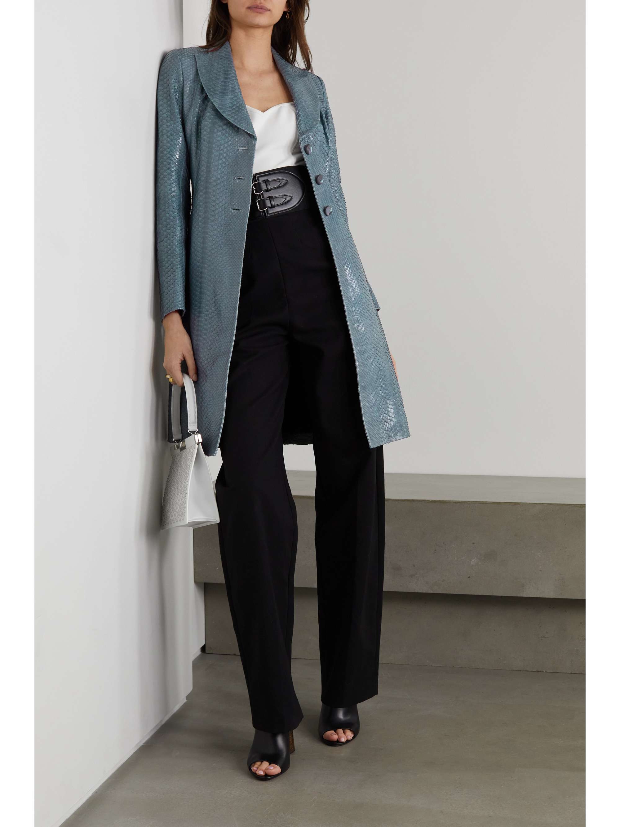 ALAÏA Python coat