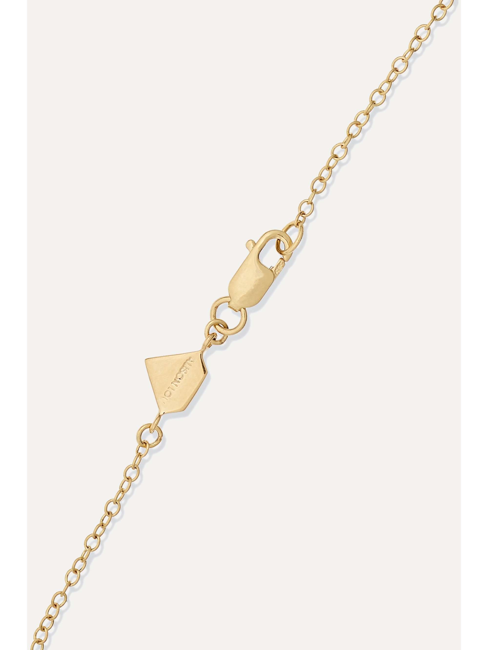 ALISON LOU Amour 14-karat gold and enamel bracelet