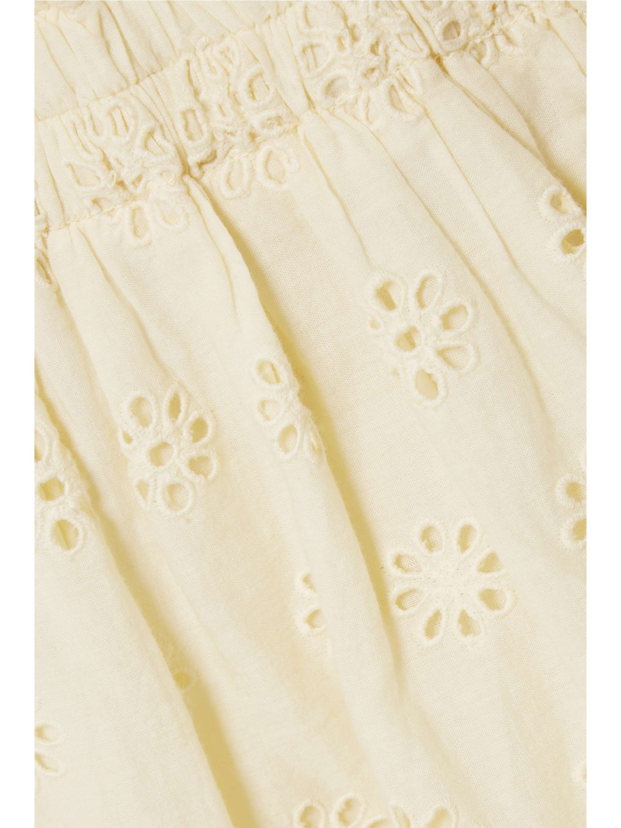 LOVESHACKFANCY Dora ruffled broderie anglaise cotton mini dress