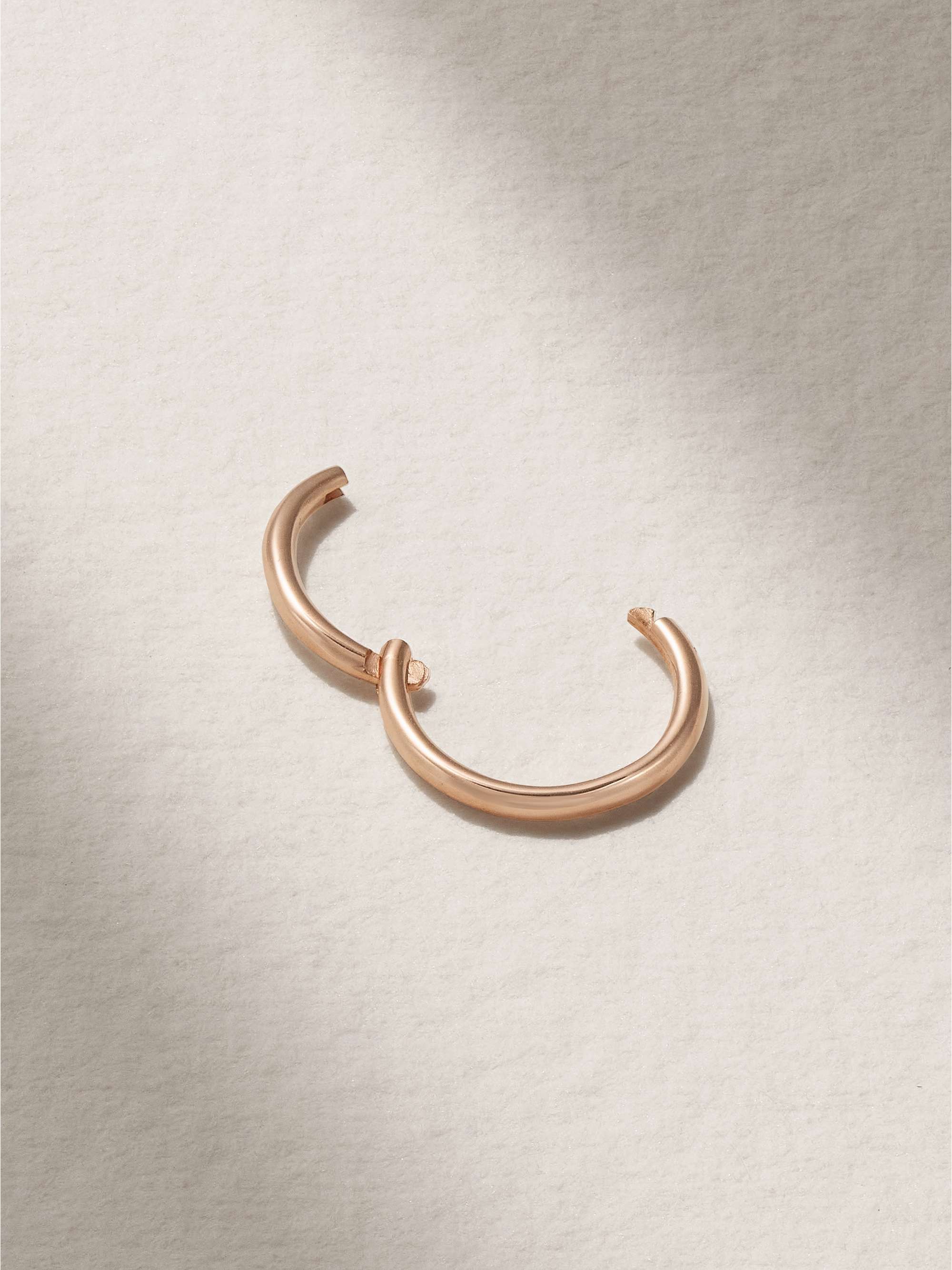 MARIA TASH 8mm 14-karat gold hoop earring