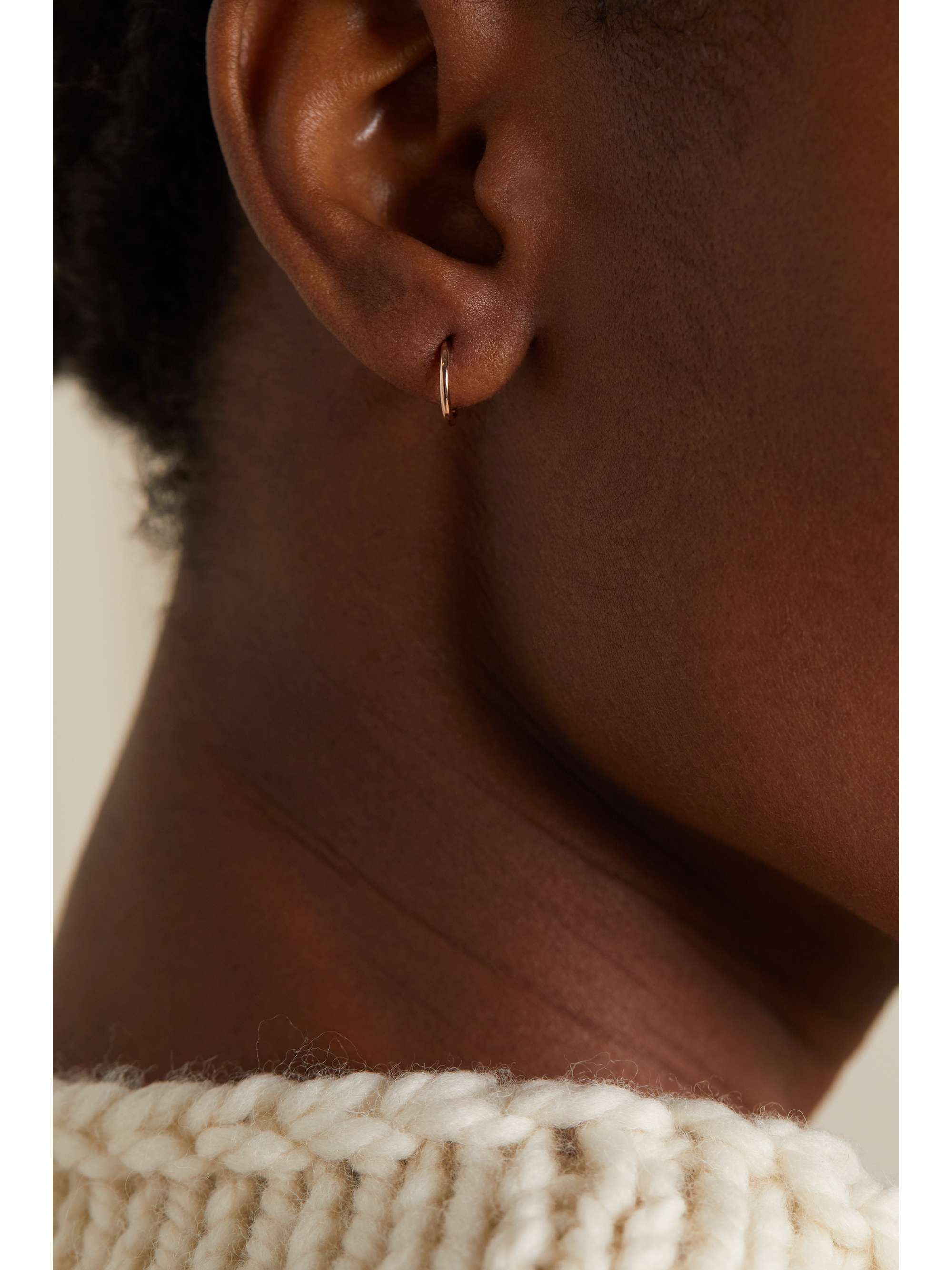 MARIA TASH 8mm 14-karat gold hoop earring