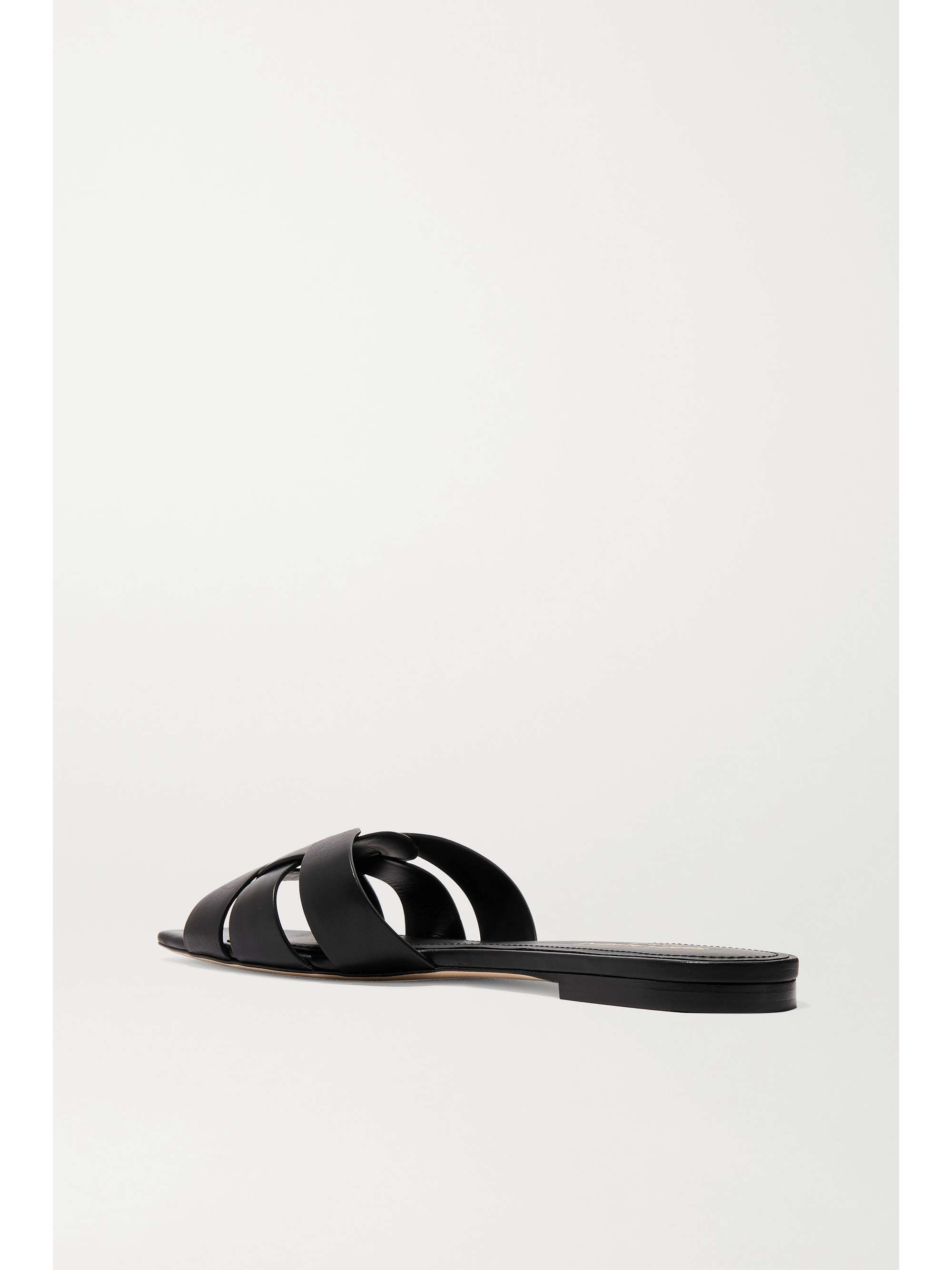 SAINT LAURENT Nu Pieds woven leather slides