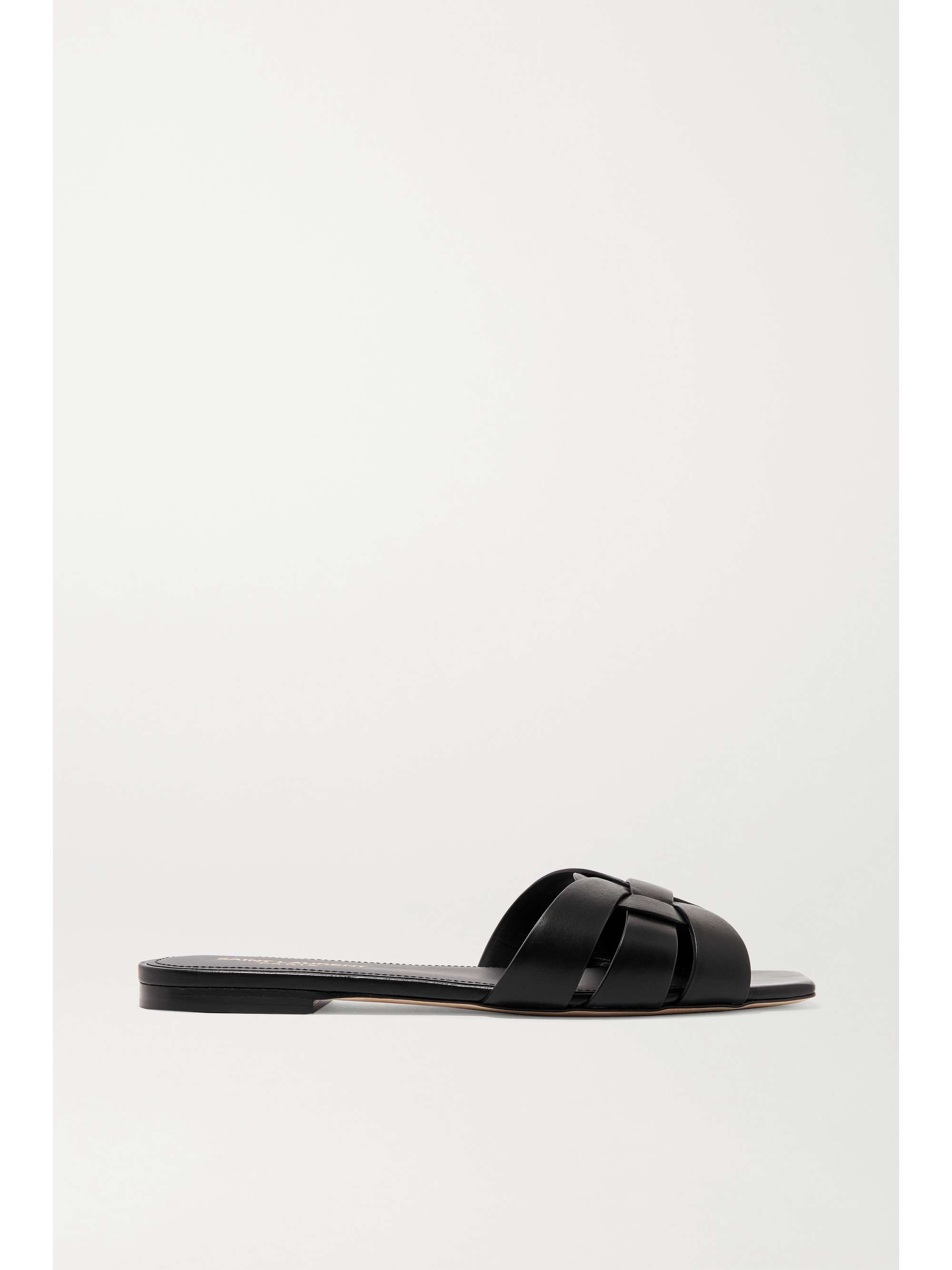 SAINT LAURENT Nu Pieds woven leather slides